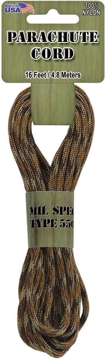 Parachute Cord 4mmx16' Desert Camo