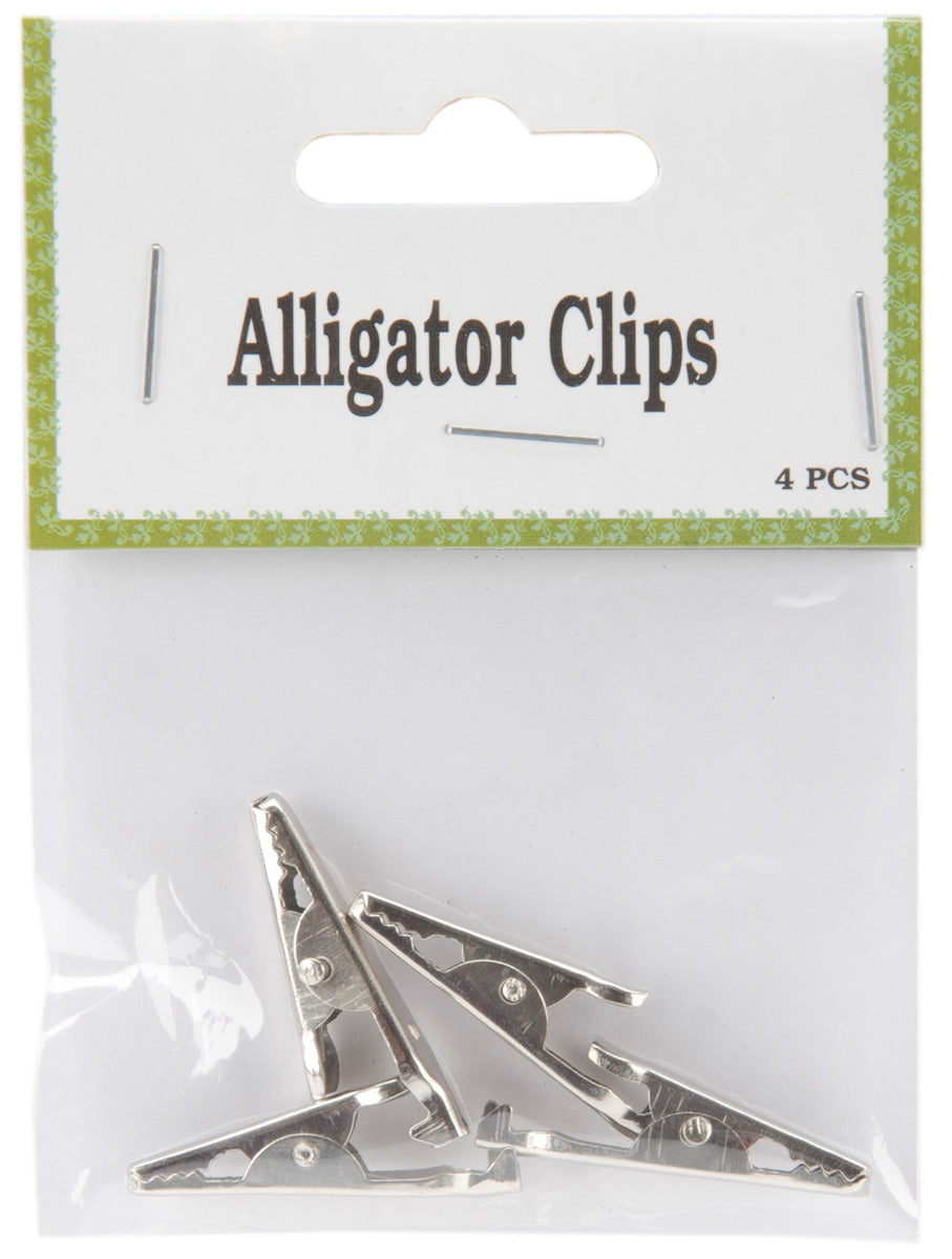 Alligator Clips 4/Pkg Silver