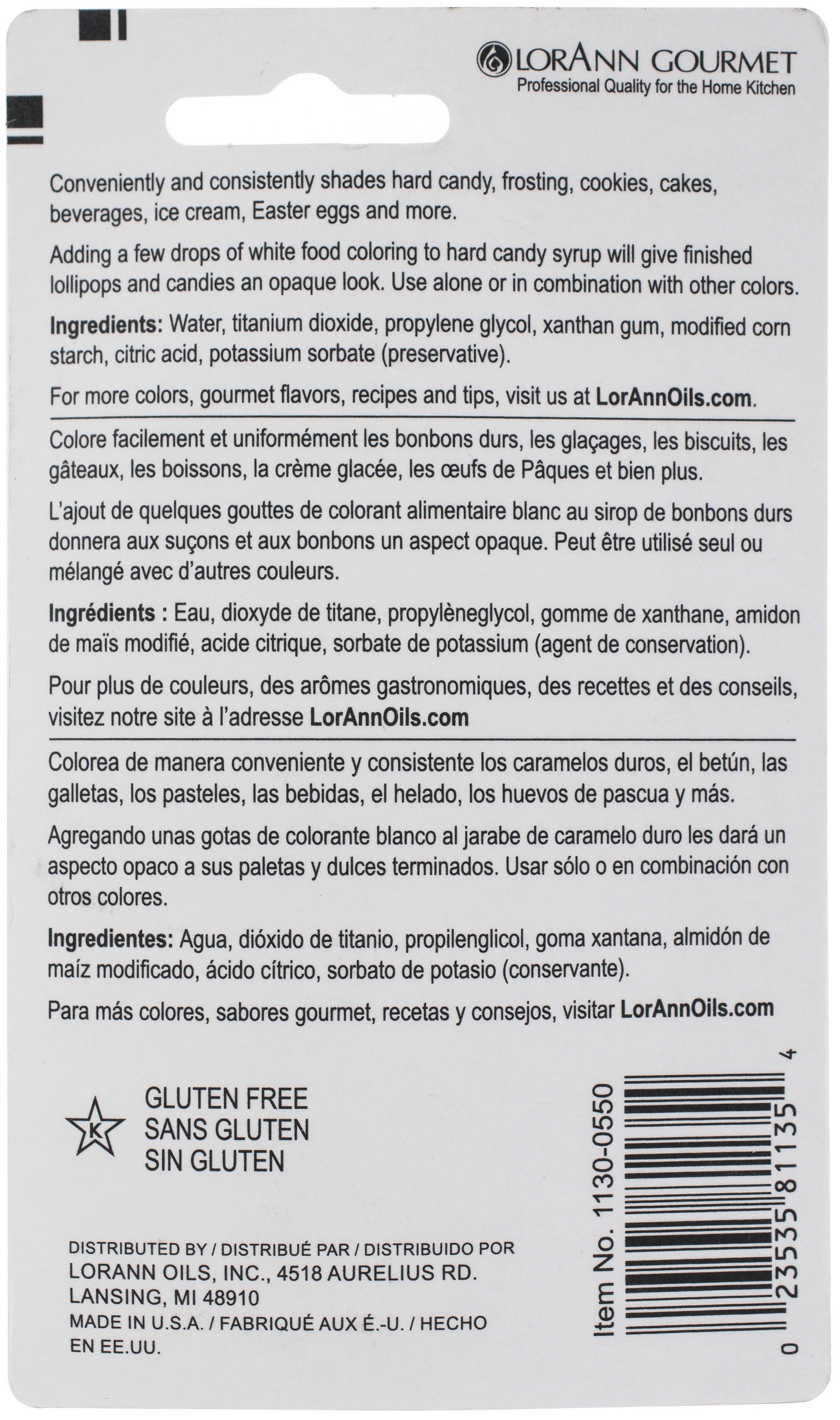 Liquid Food Color 1oz White