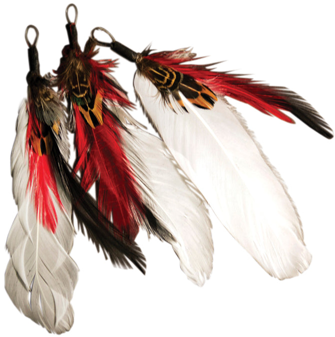 Feather Picks 3.5" 3/Pkg Red, White & Black