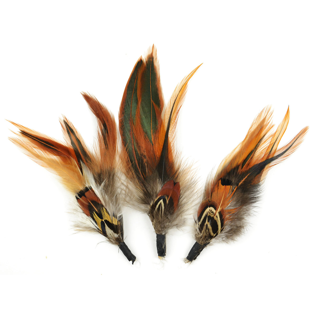 Feather Picks 4.5" 3/Pkg Natural Badger Hackle & Pheasant