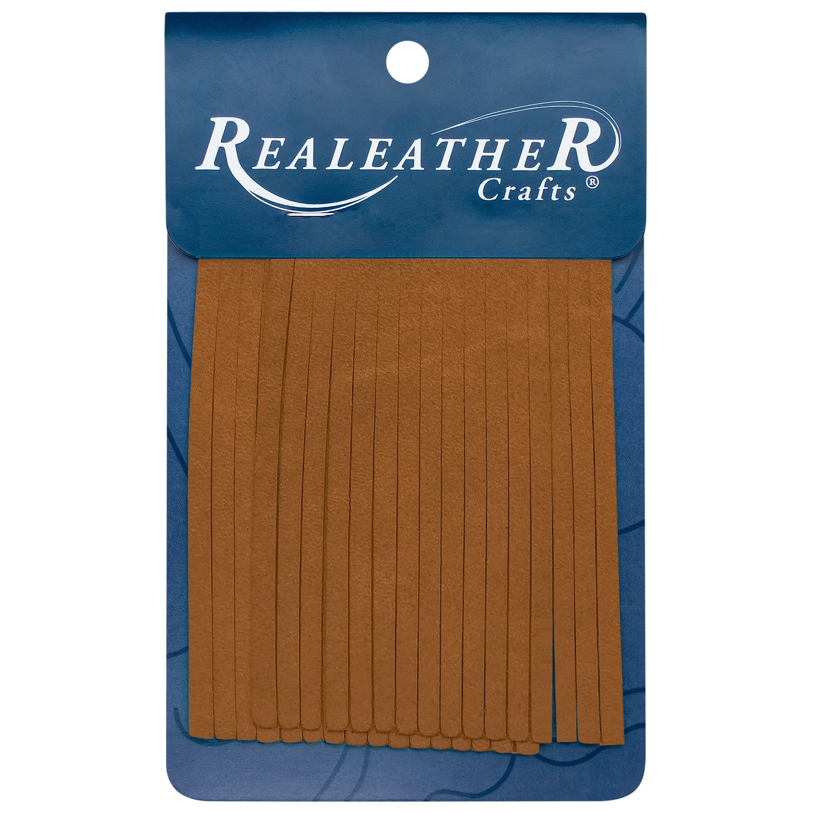Realeather(R) Crafts Deerskin Fringe 2"X3" 2/Pkg-Saddle Tan
