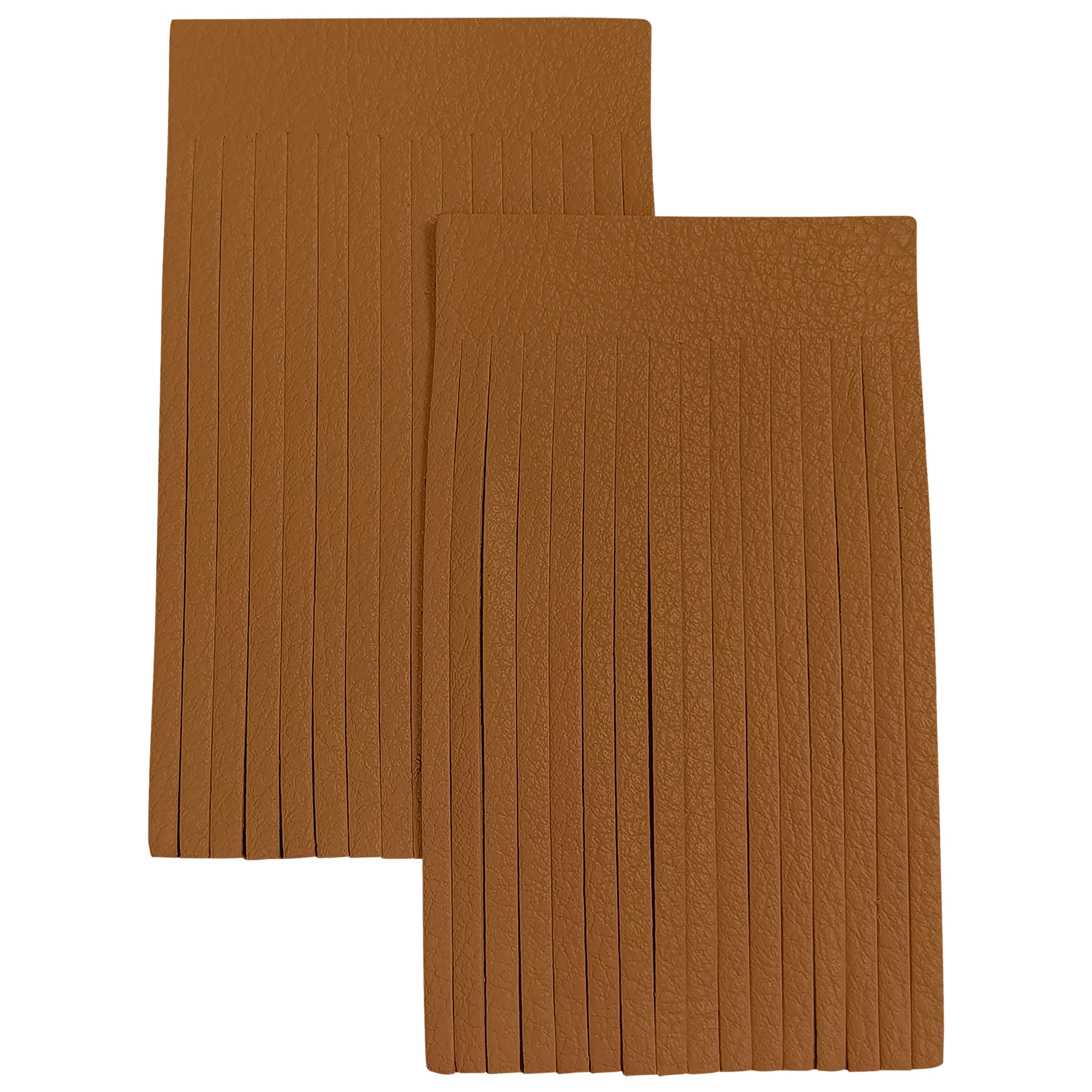 Realeather(R) Crafts Deerskin Fringe 2"X3" 2/Pkg-Saddle Tan
