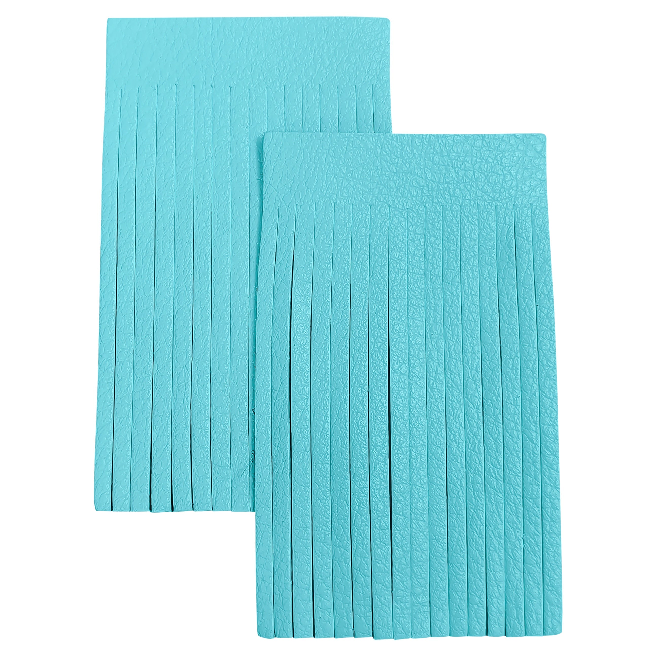 Realeather(R) Crafts Deerskin Fringe 2"X3" 2/Pkg-Turquoise