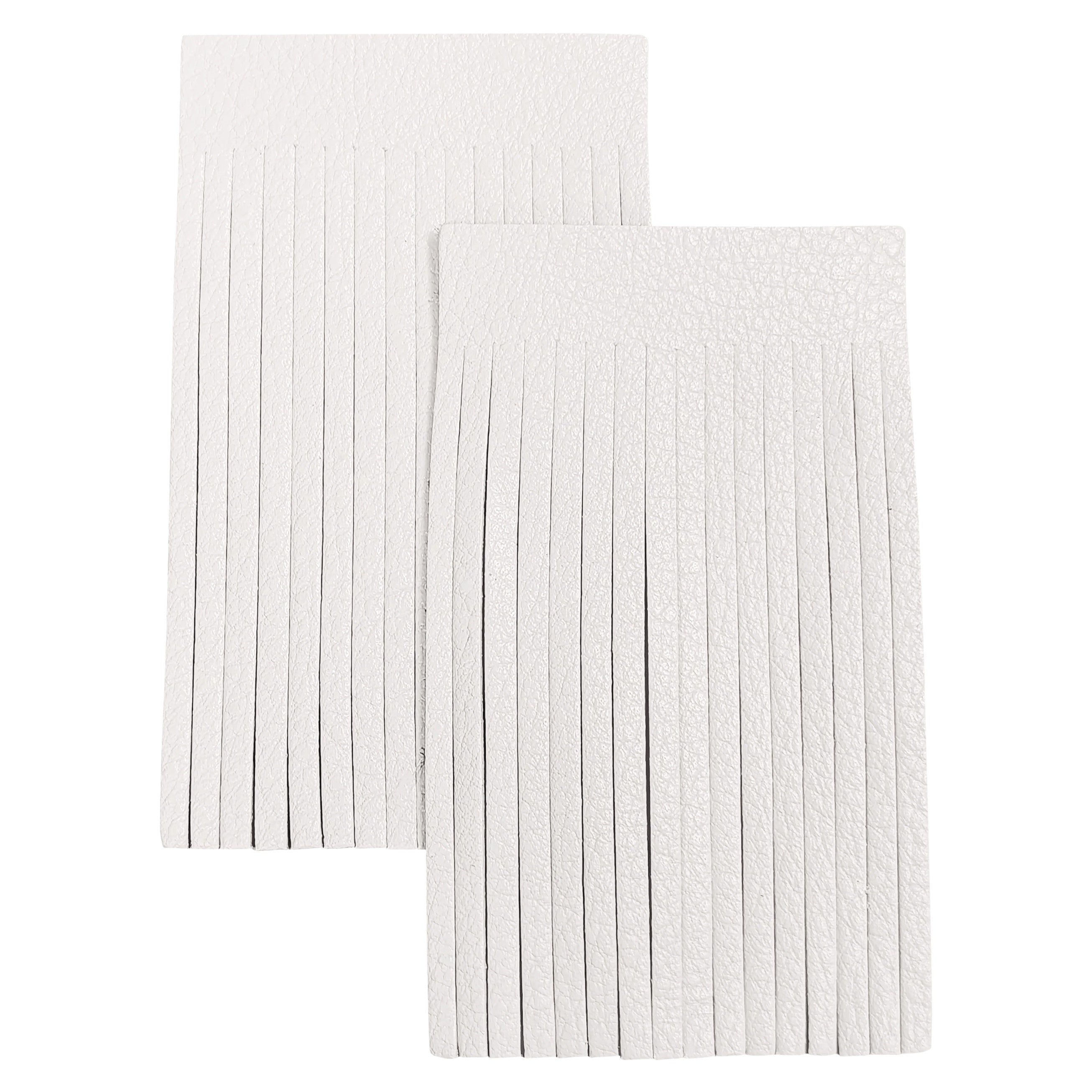Realeather(R) Crafts Deerskin Fringe 2"X3" 2/Pkg-White