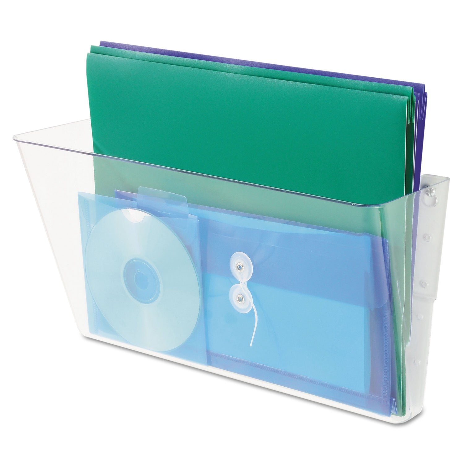 deflecto® Stackable Wall File, Legal, One Pocket, Clear
