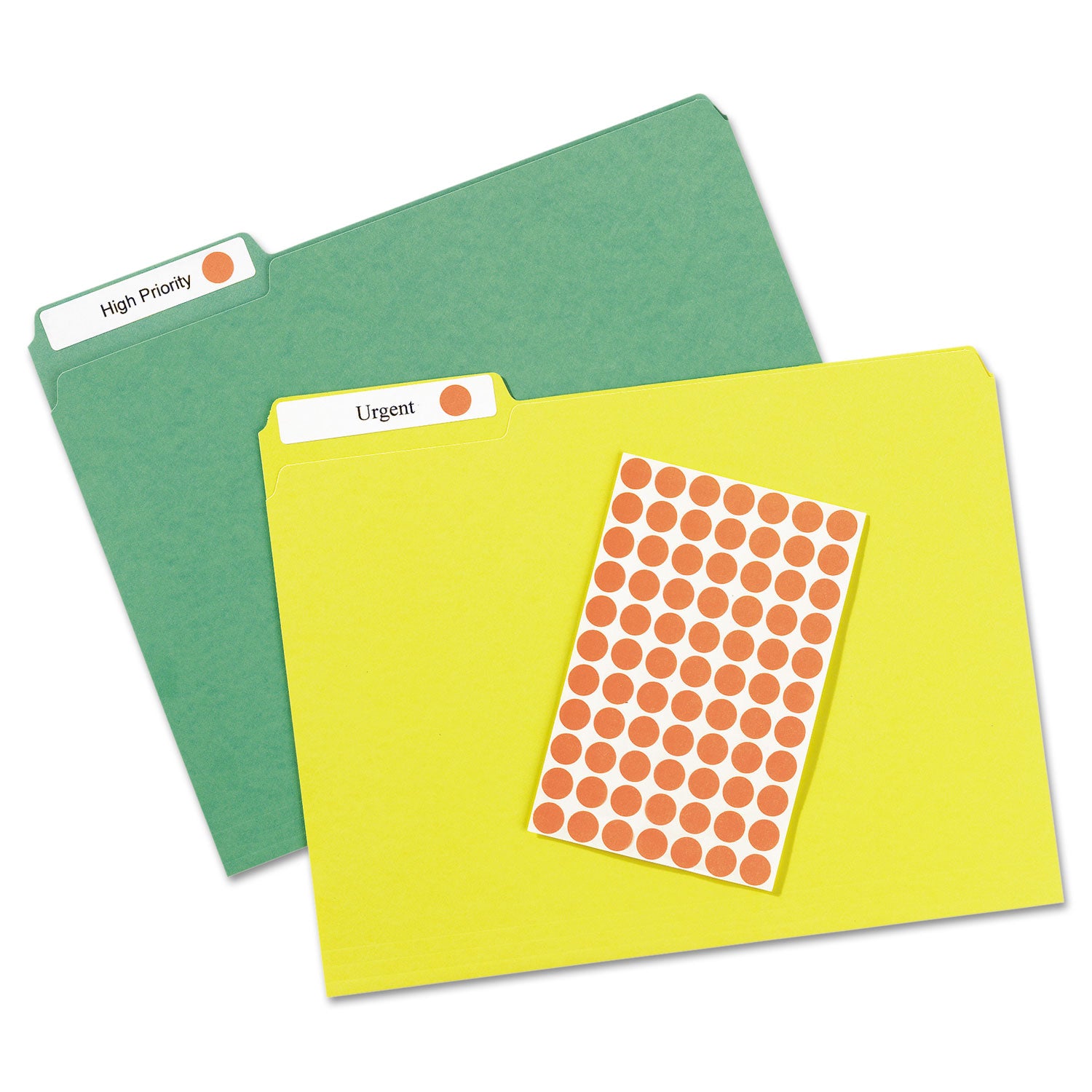 Avery® Handwrite Only Removable Round Color-Coding Labels, 1/2" dia, Neon Red, 840/Pack