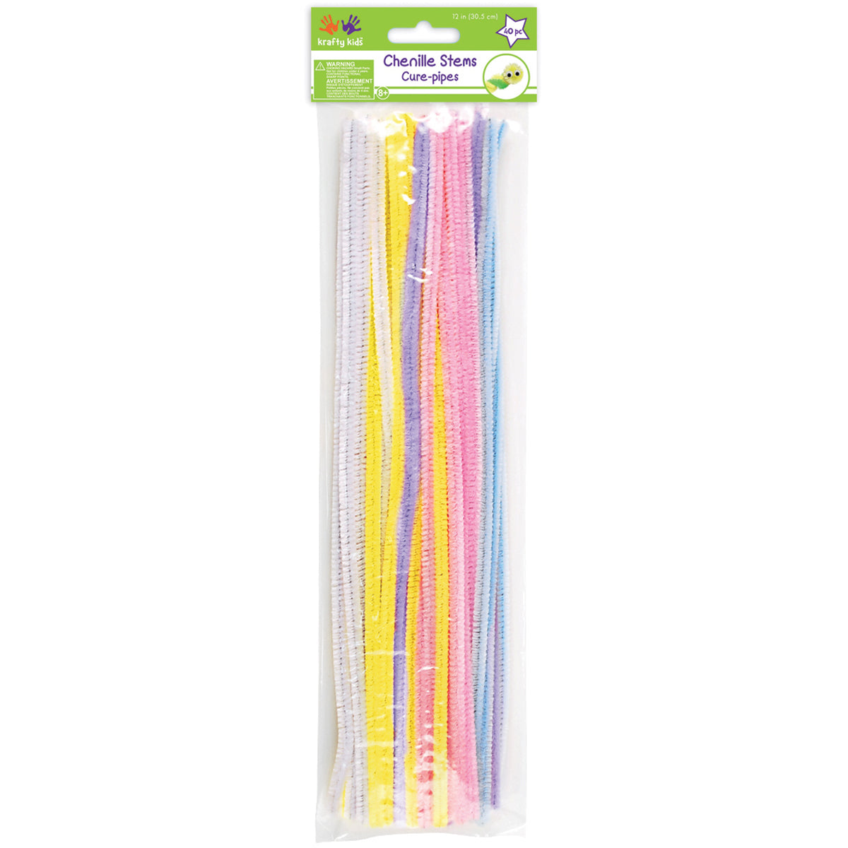 Chenille Stems 6mmX12" 40/Pkg Pastel Mix