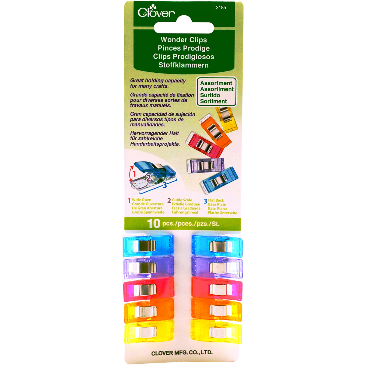 Wonder Clips Assorted Colors 10/Pkg