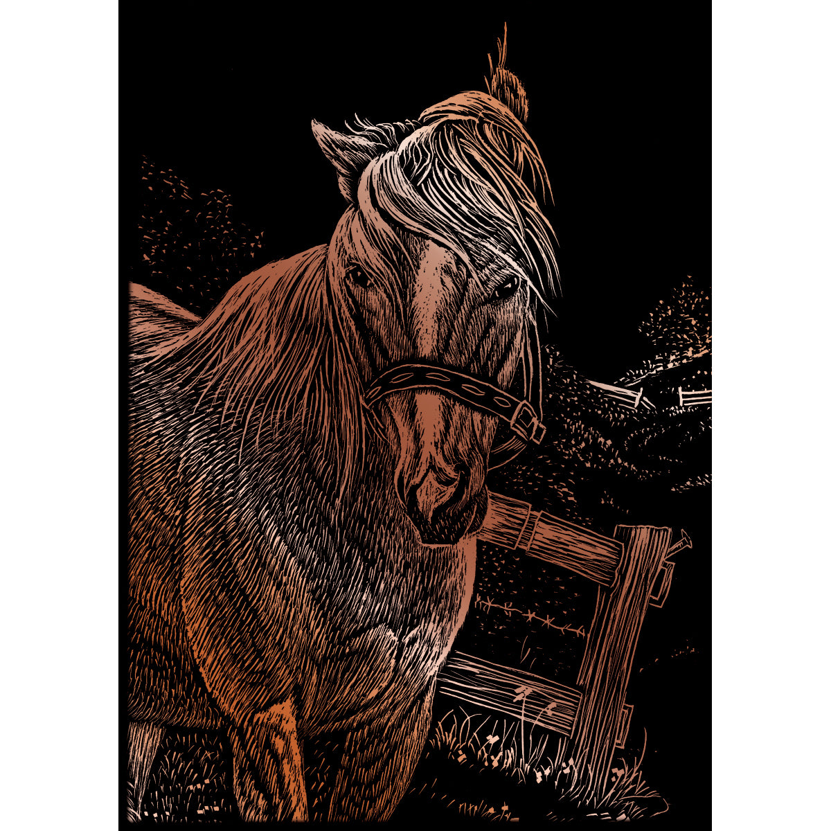Copper Foil Engraving Art Mini Kit 5"X7" Mare