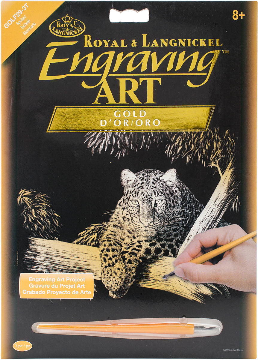 Gold Foil Engraving Art Kit 8"X10" Spotted