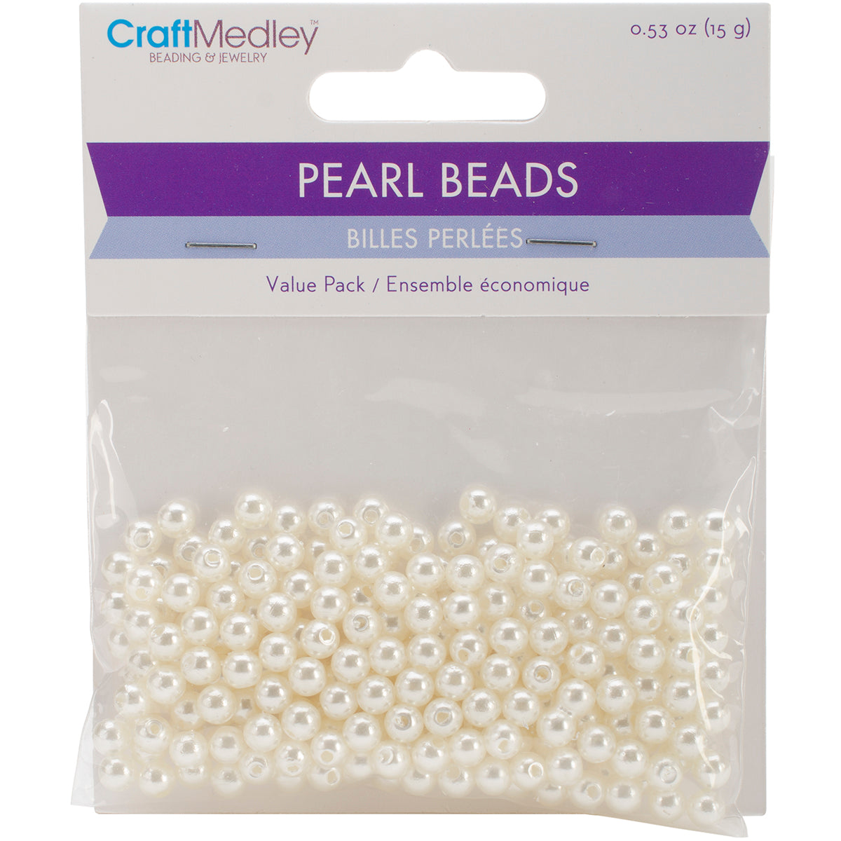 Pearl Beads Value Pack 5mm Ivory 265/Pkg