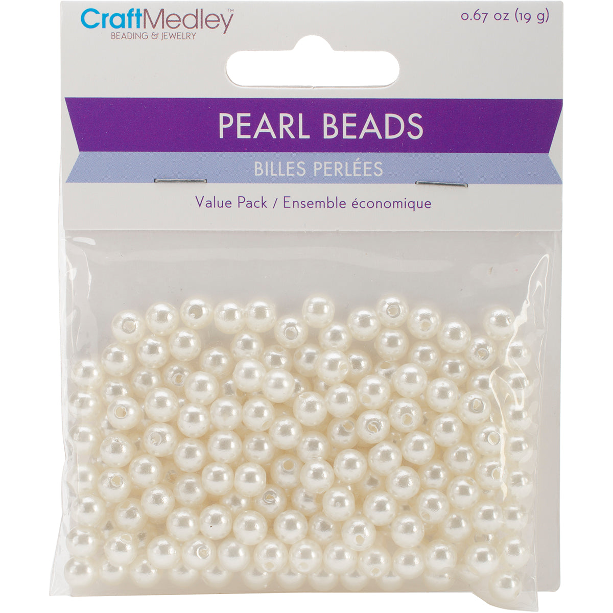 Pearl Beads Value Pack 6mm Ivory 185/Pkg