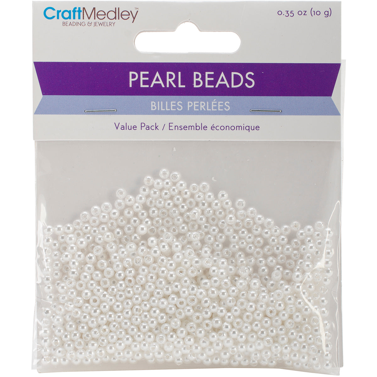 Pearl Beads Value Pack  3mm White 850/Pkg