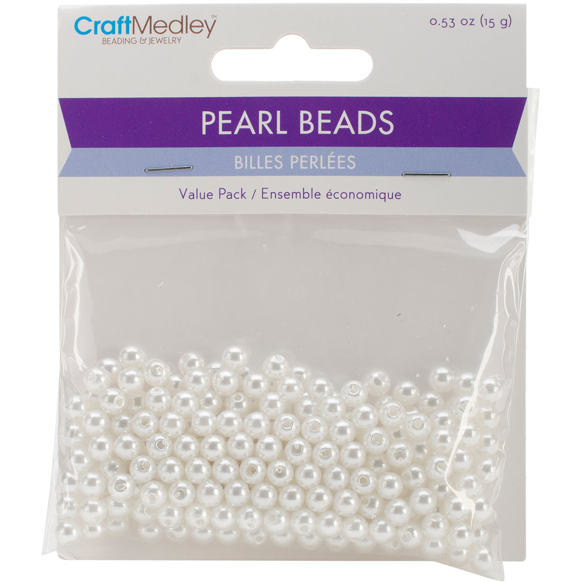 Pearl Beads Value Pack  5mm White 265/Pkg