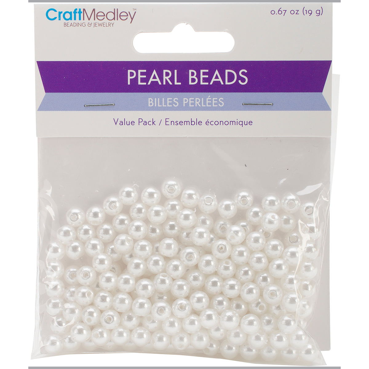 Pearl Beads Value Pack  6mm White 185/Pkg