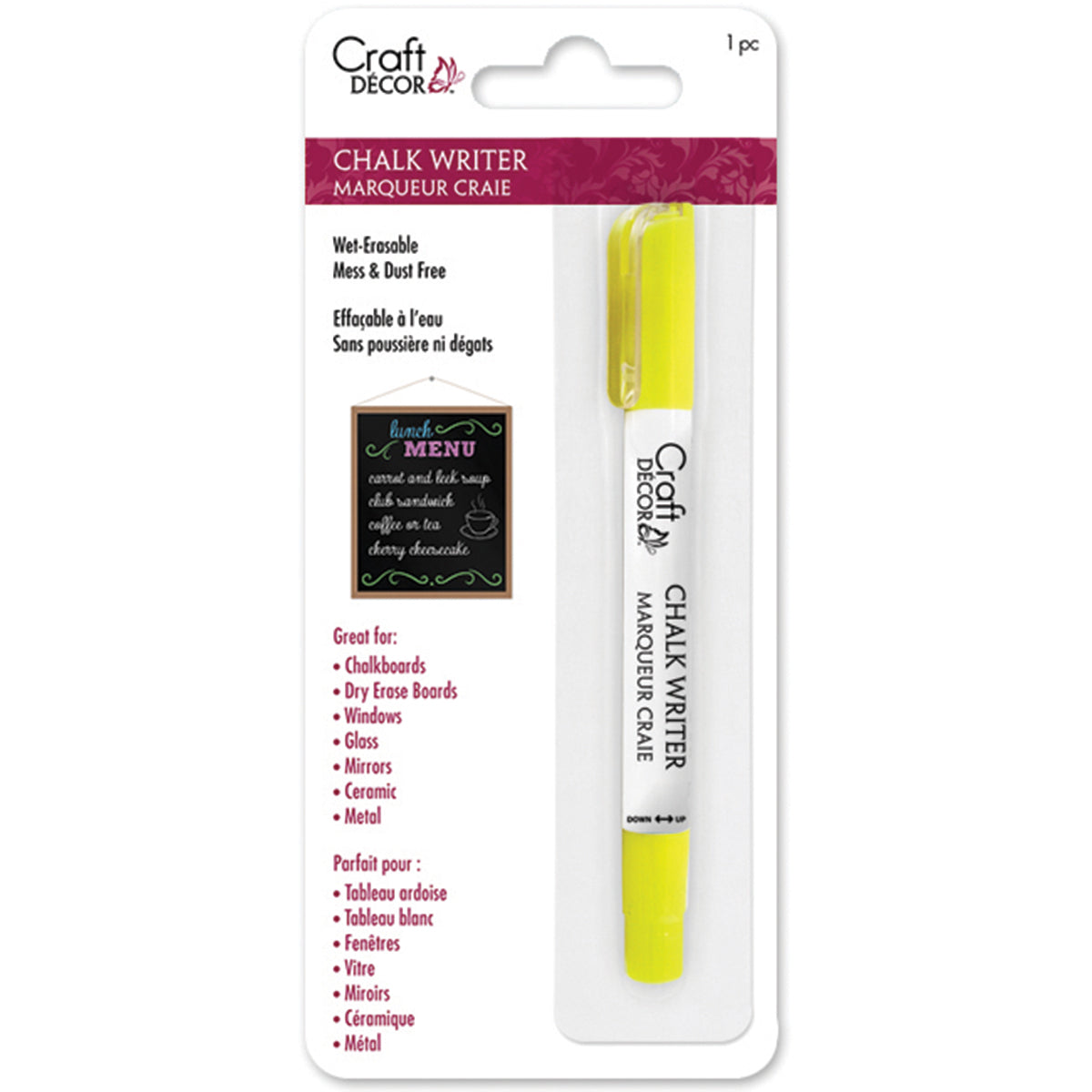 Craft Decor Chalk Writer Neon Yellow