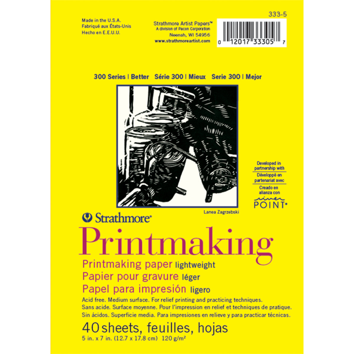 Strathmore Printmaking Paper Pad 5"X7" 40 Sheets