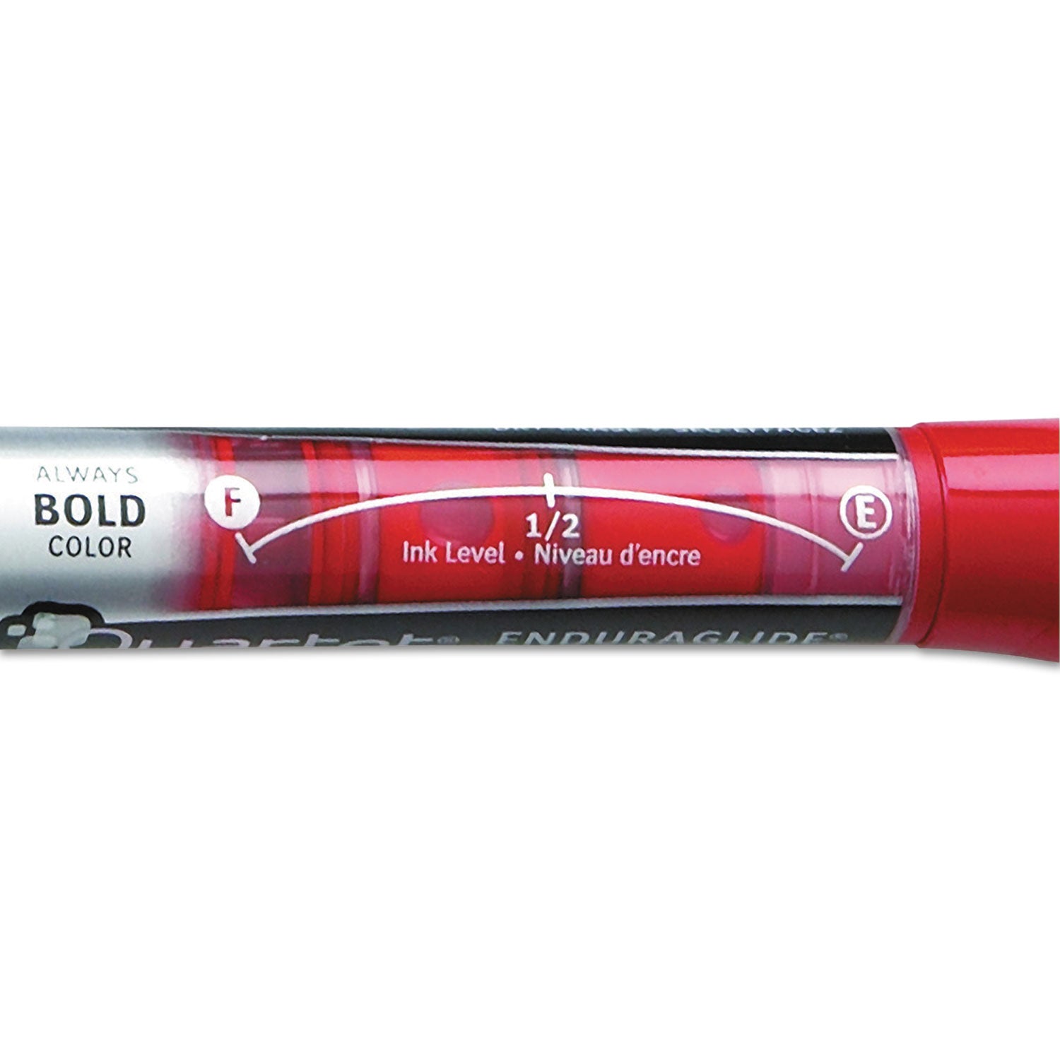 Quartet® EnduraGlide Dry Erase Marker, Chisel Tip, Red, Dozen