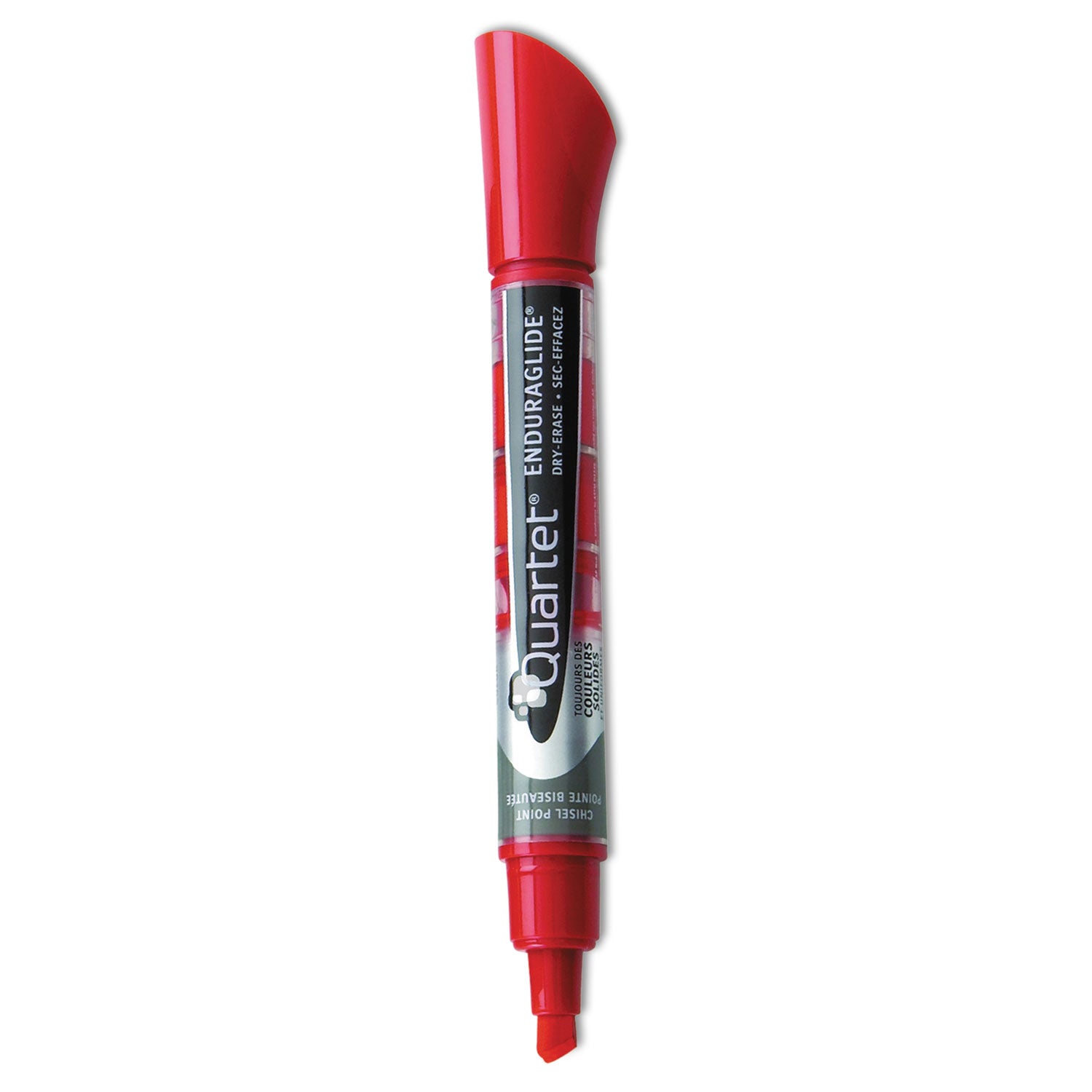 Quartet® EnduraGlide Dry Erase Marker, Chisel Tip, Red, Dozen
