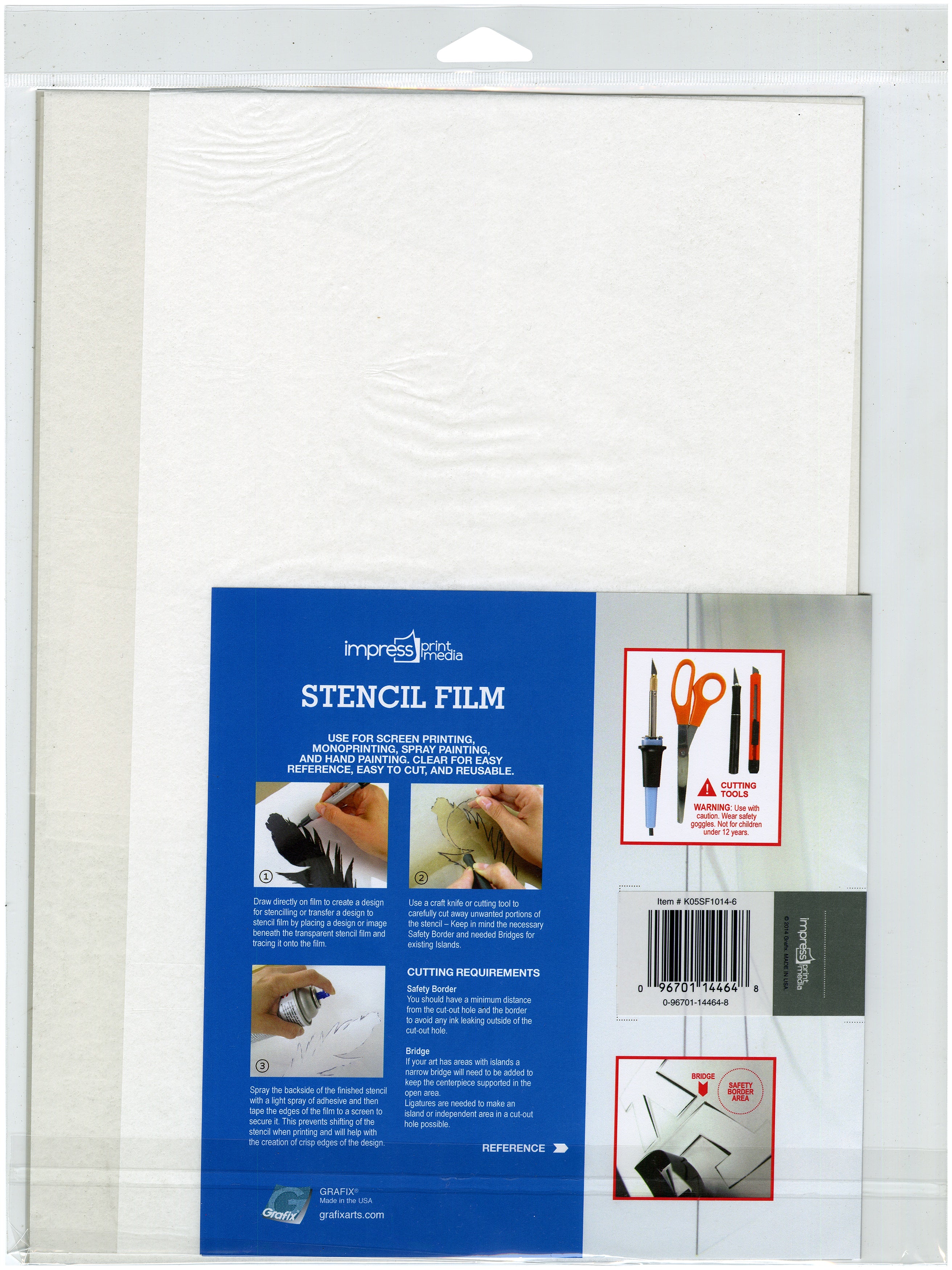 Impress Stencil Films 6/Pkg 10"X14"