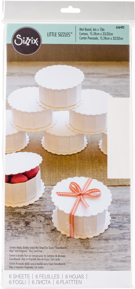 Sizzix Mat Board 6"X13" 6/Pkg White