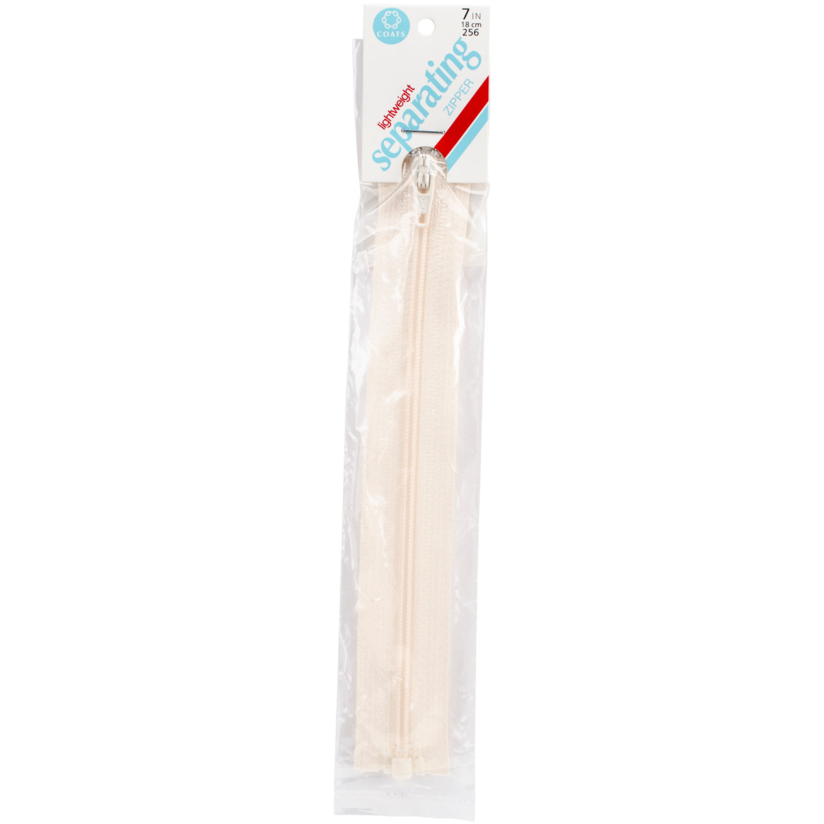 Lightweight Separating Zipper 7" Natural