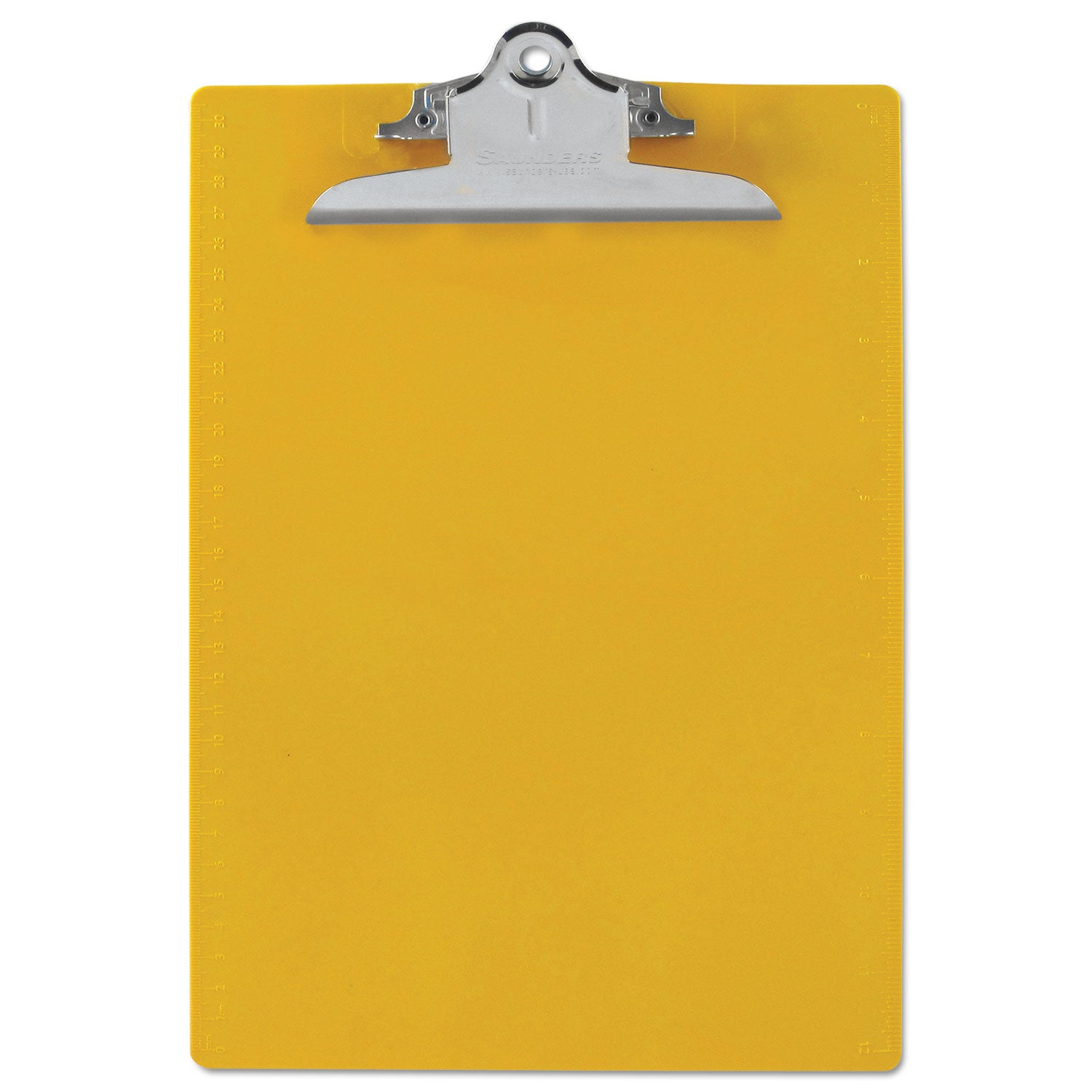 Saunders Recycled Plastic Clipboards, 1" Clip Cap, 8 1/2 x 12 Sheets, Yellow