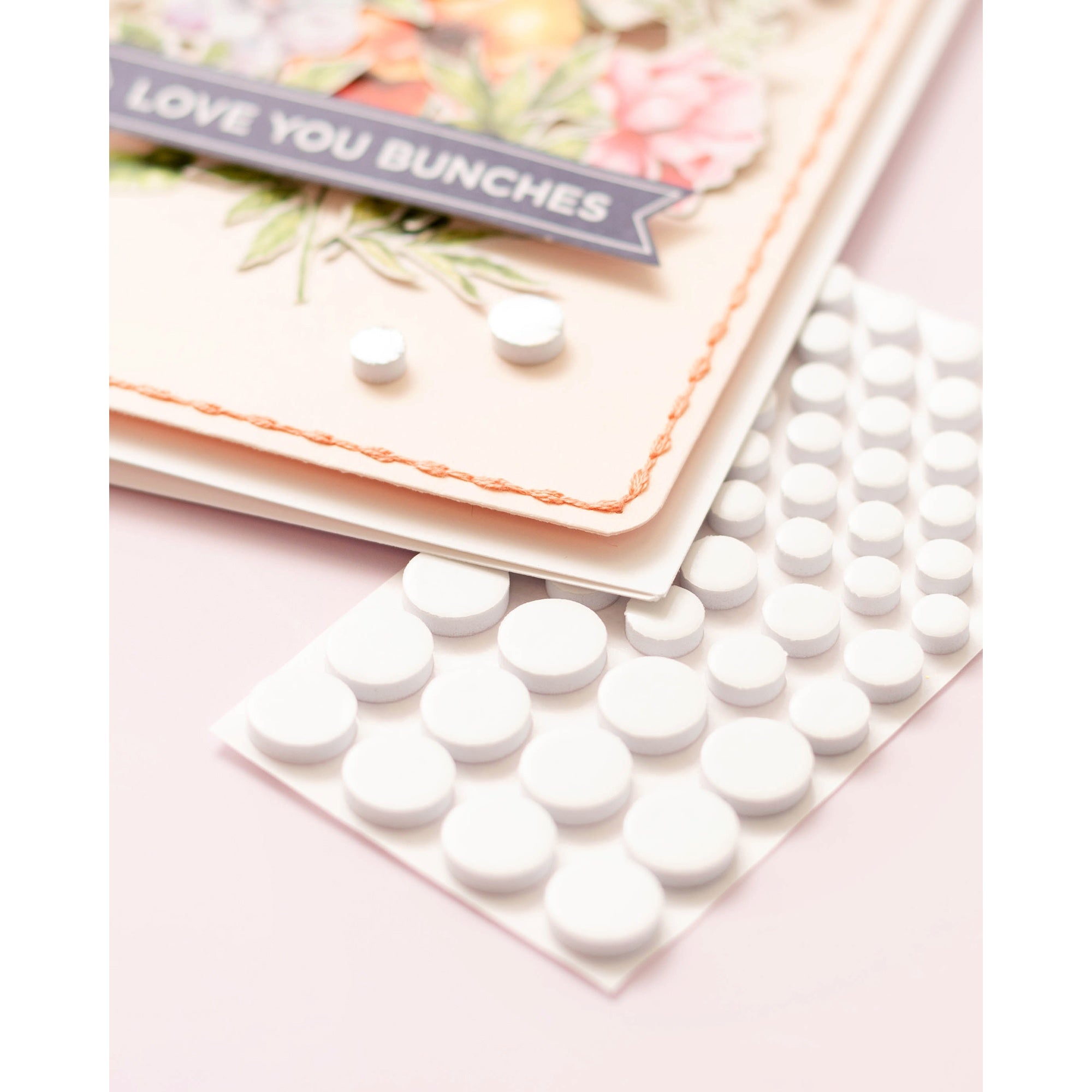 Sticky Thumb Dimensional Adhesive Foam 275/Pkg White Dots, Assorted Sizes