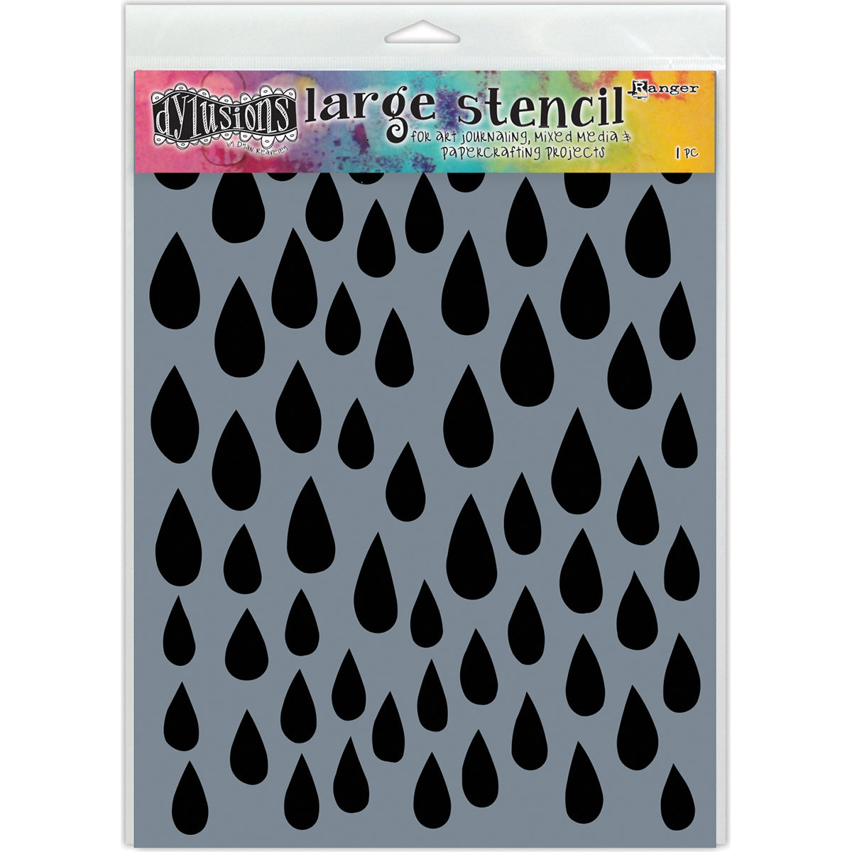 Dyan Reaveley's Dylusions Stencils 9"X12" Raindrops