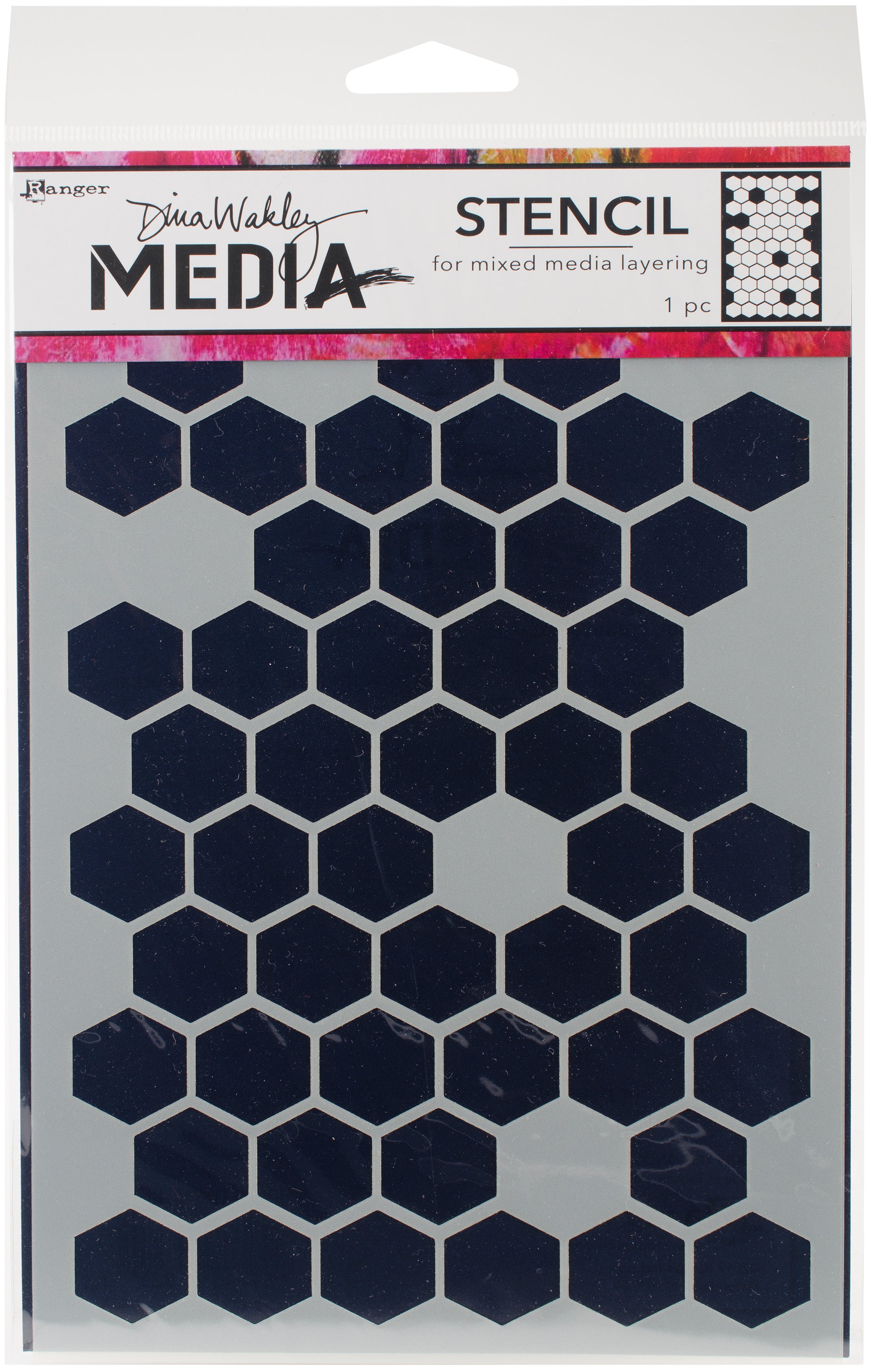 Dina Wakley Media Stencils 9"X6" Honeycomb
