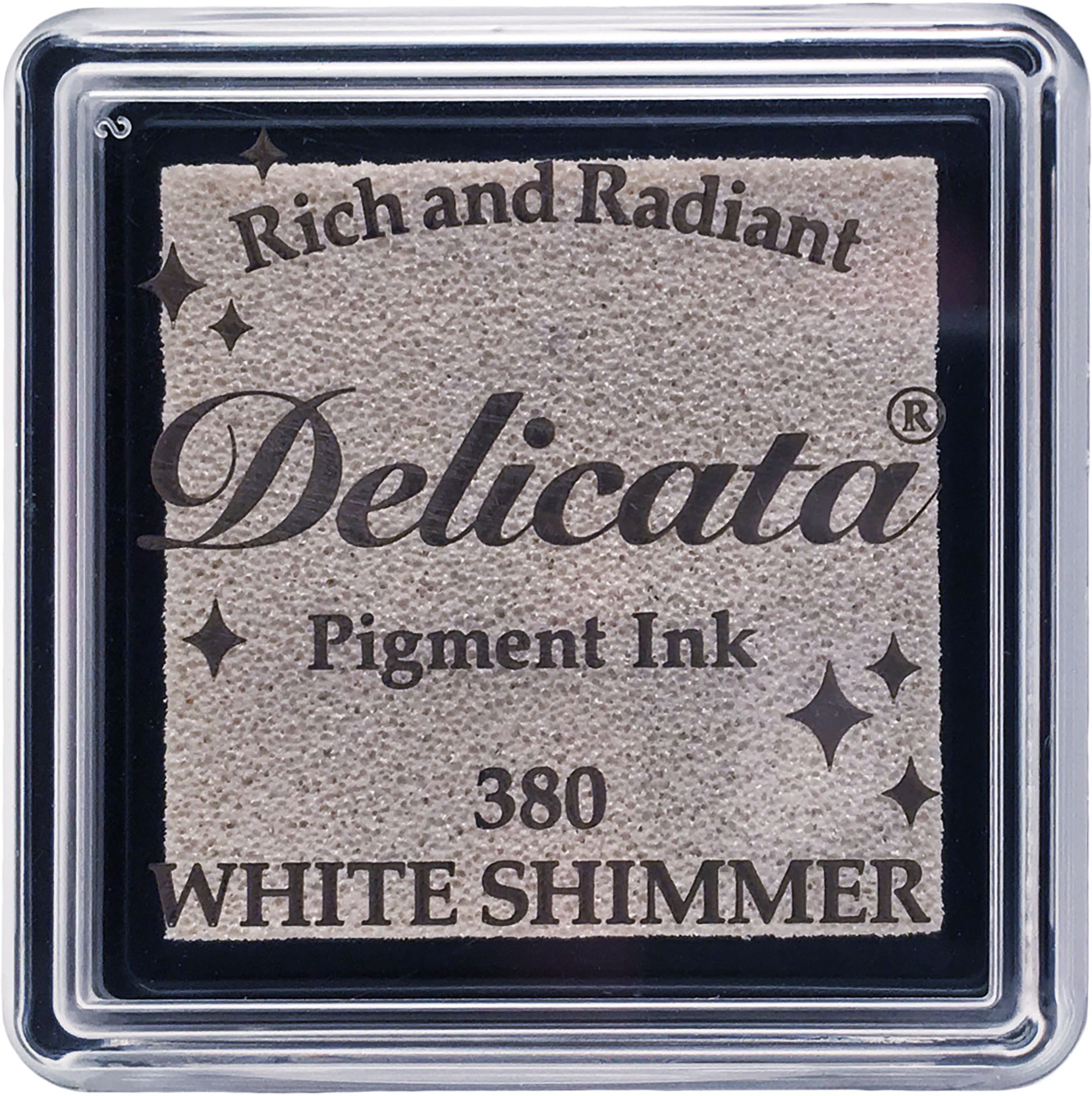 Delicata Small Pigment Ink Pad White Shimmer