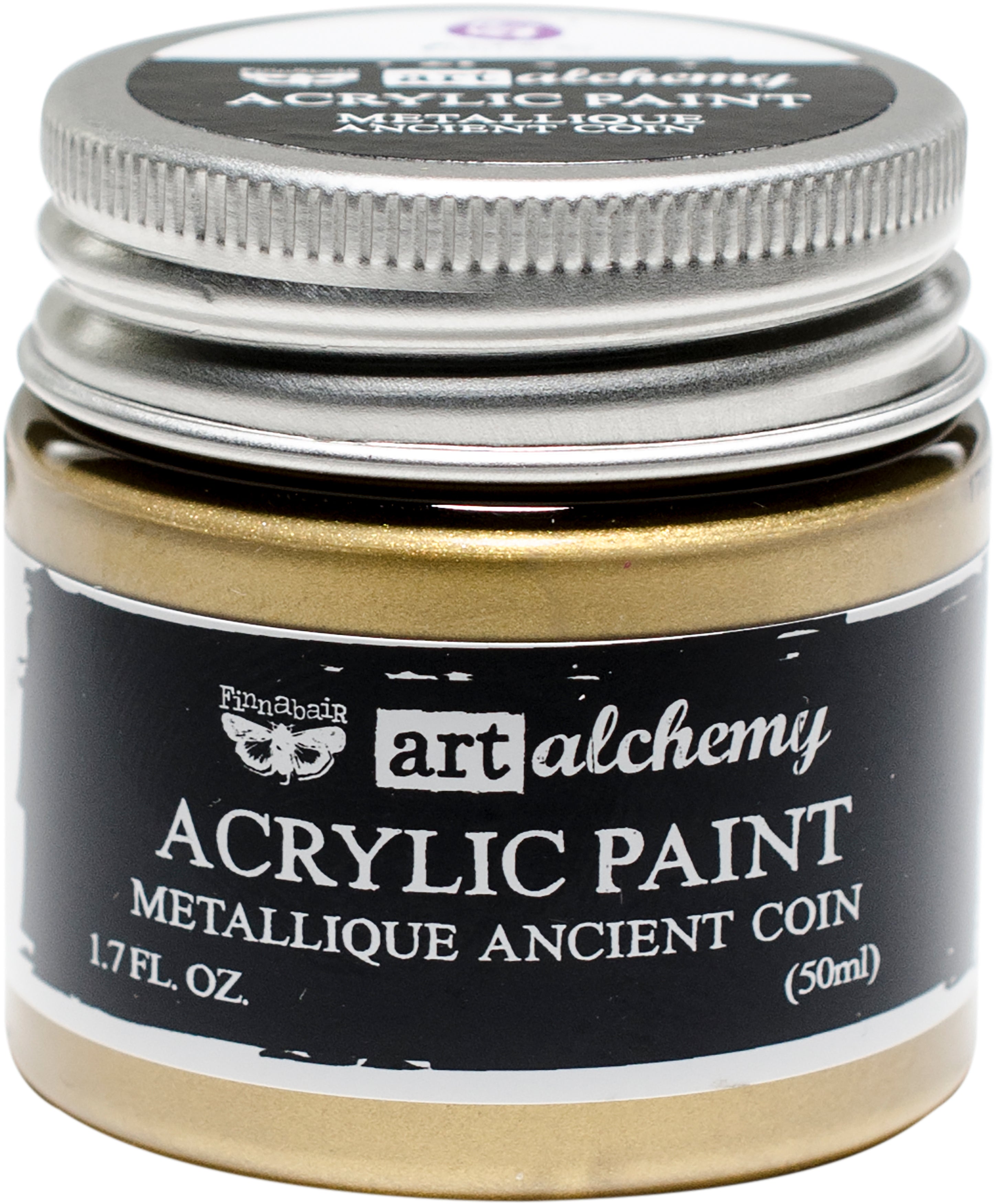 Finnabair Art Alchemy Acrylic Paint 1.7 Fluid Ounces Metallique Ancient Coin