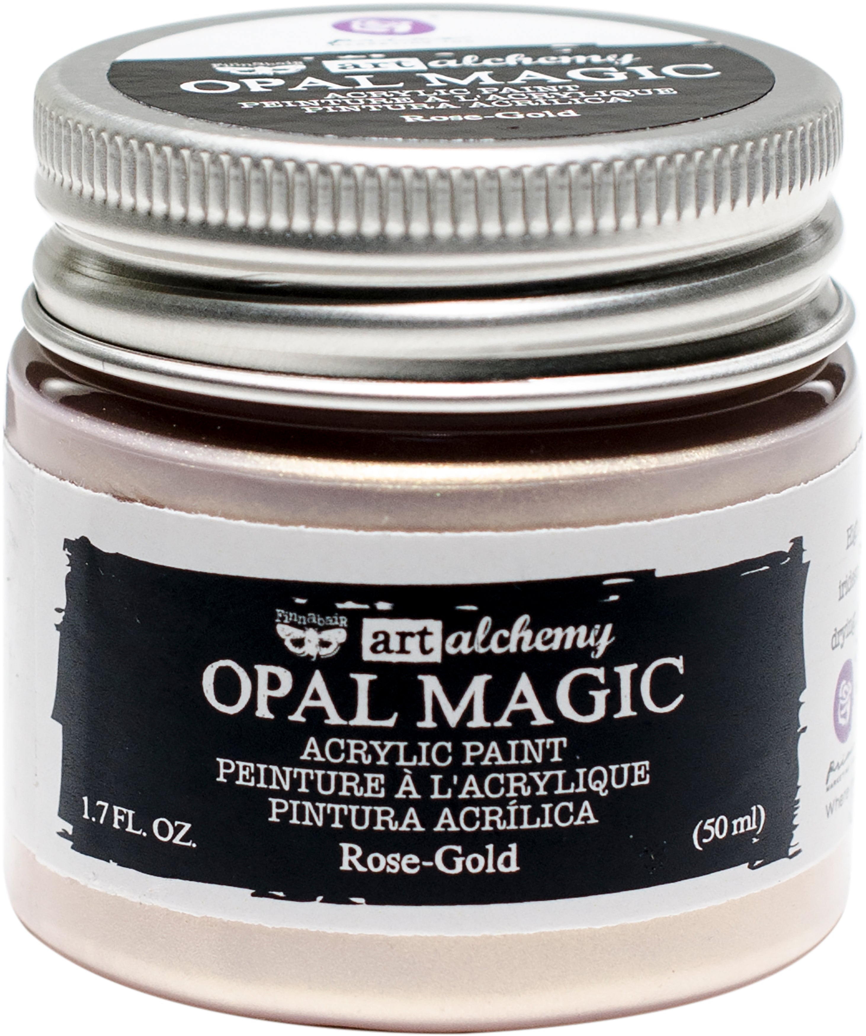 Finnabair Art Alchemy Acrylic Paint 1.7 Fluid Ounces Opal Magic Rose/Gold