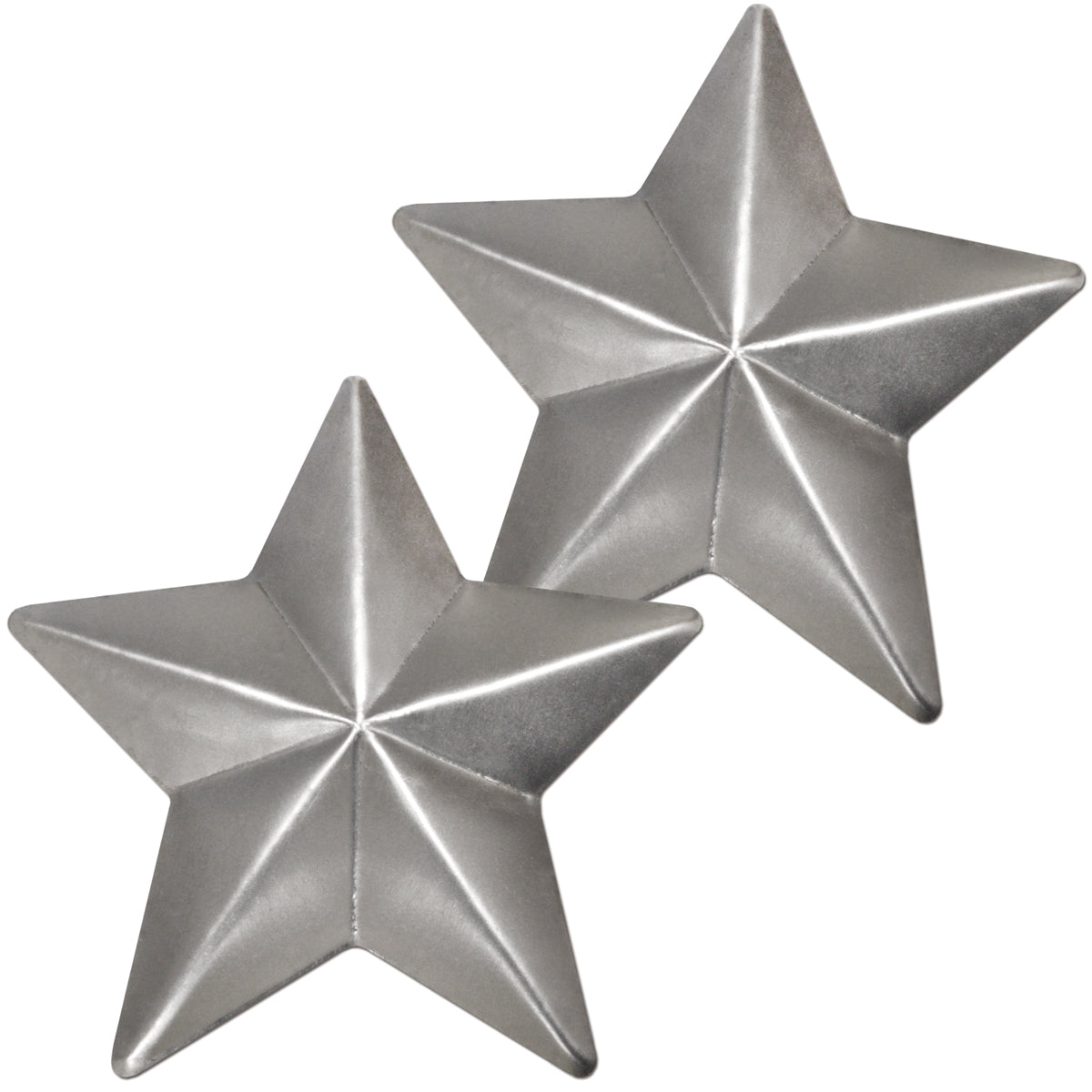 Salvaged Large Metal Stars 2/Pkg  