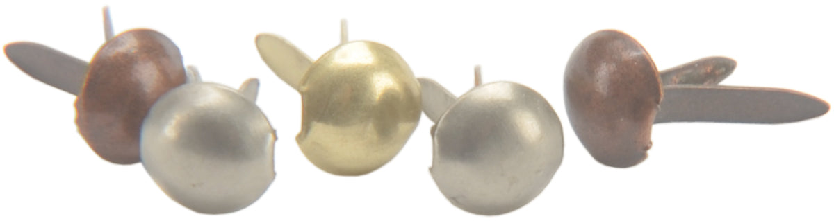 Mini Metal Paper Fasteners 3mm 100/Pkg Round - Antique