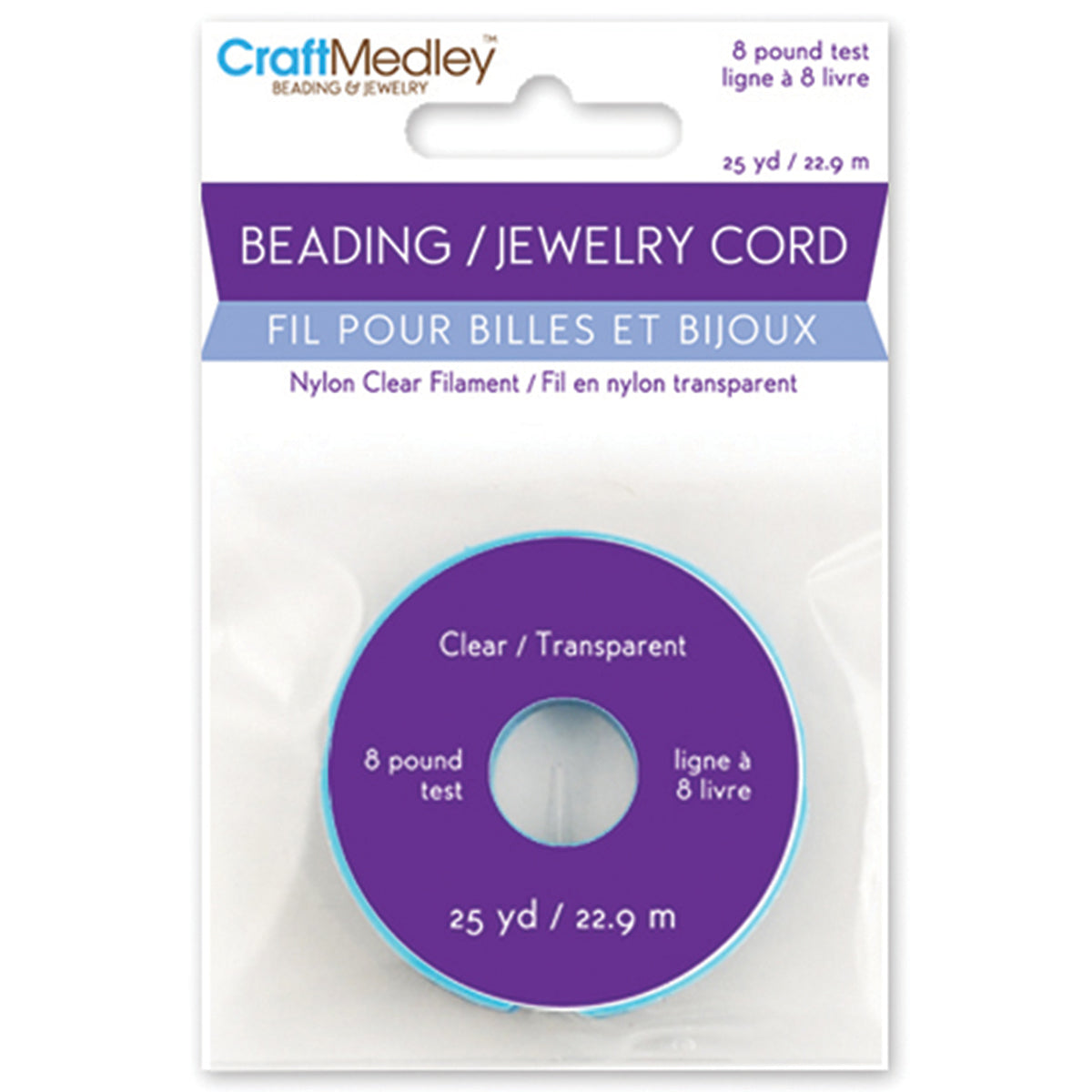 Beading/Jewelry Cord 8lb 25yd Clear