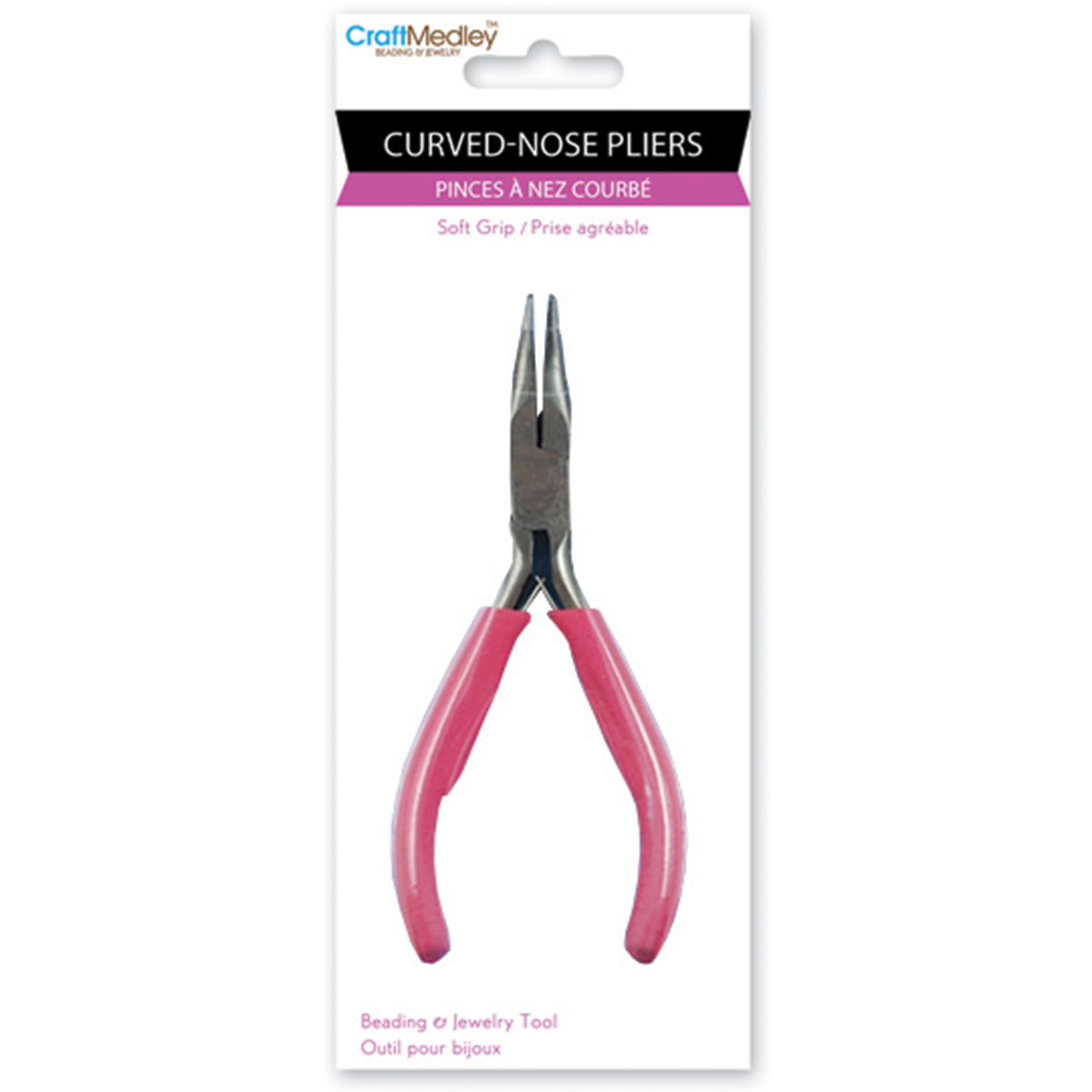 Curved Nose Pliers W/Soft Grip Handle 4.75"