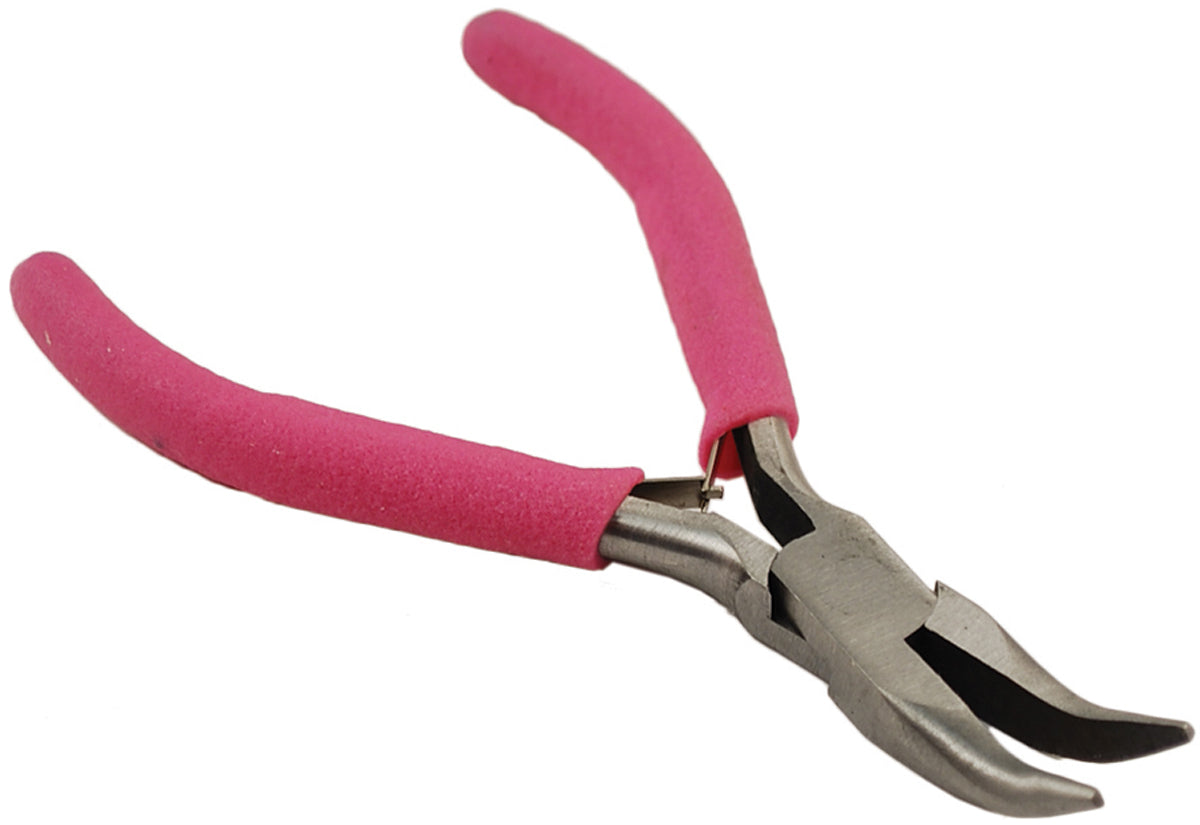 Curved Nose Pliers W/Soft Grip Handle 4.75"