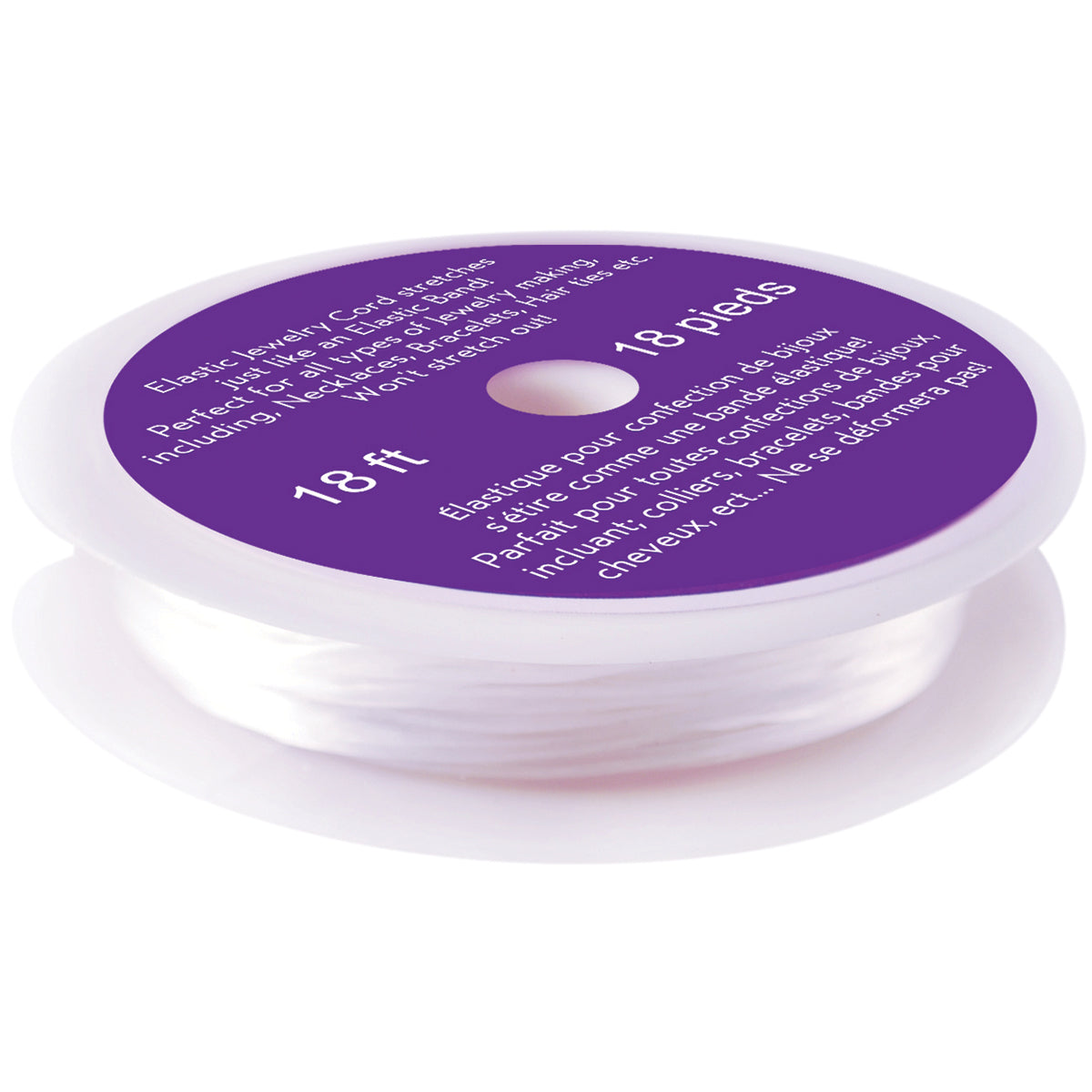 Elastic Jewelry Cord .8mmX18' Clear