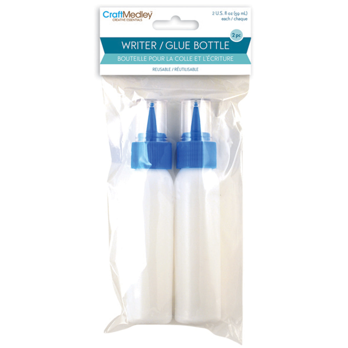 Writer/Glue Bottles 2/Pkg 2oz