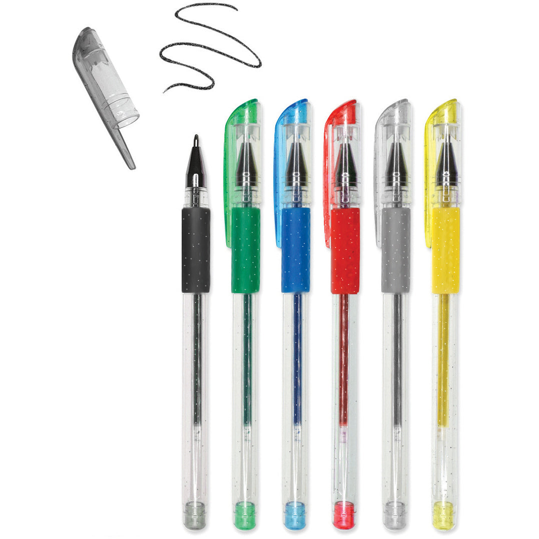 Living In Color Color-Flow Glitter Gel Pen Set 6/Pkg Metallics