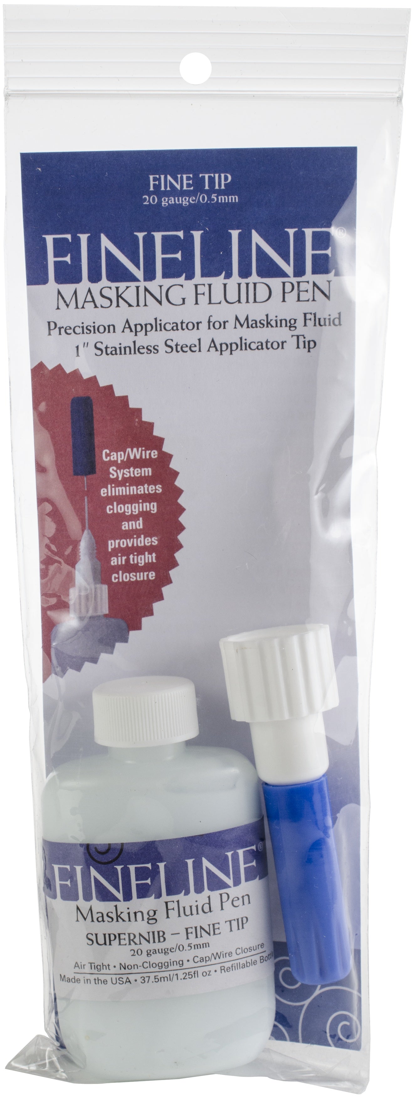 Fineline 20 Gauge Applicator & Bottle W/Masking Fluid 1.25oz