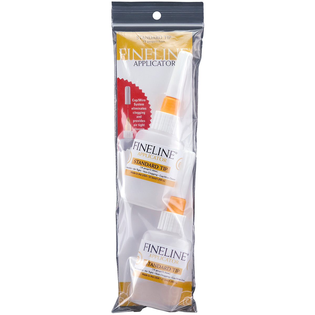 Fineline 18 Gauge Applicators & Bottles - Empty 2/Pkg 1.25oz