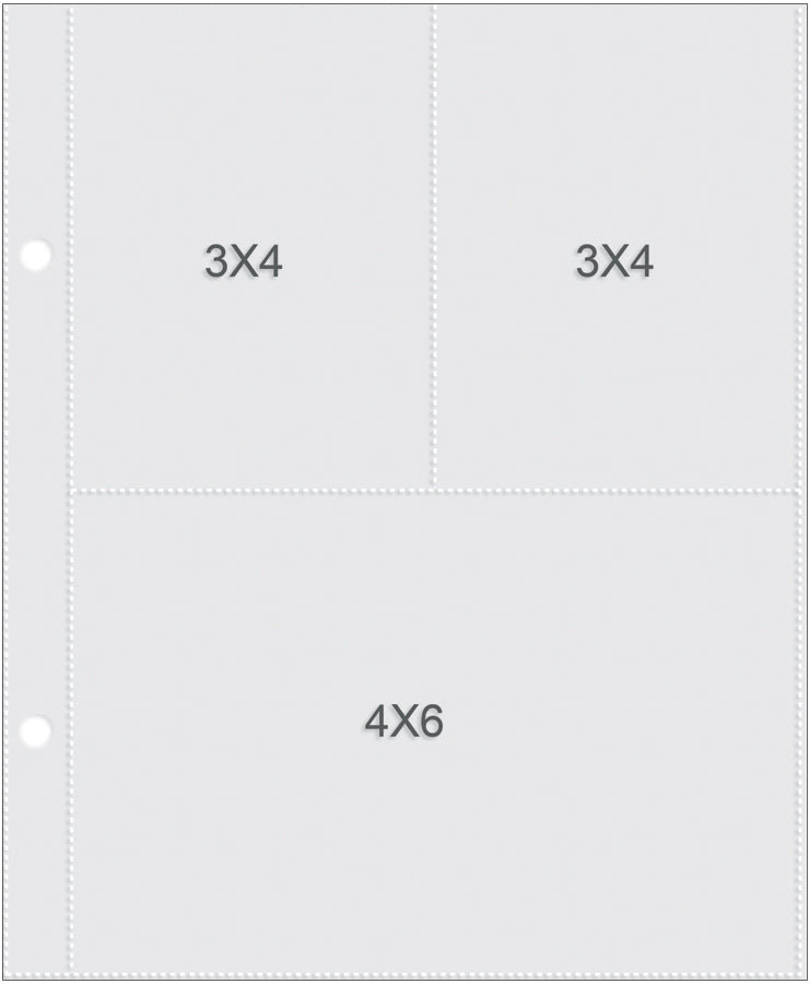 Sn@p! Pocket Pages For 6"X8" Binders 10/Pkg (1) 4"X6" & (2) 3"X4" Pockets