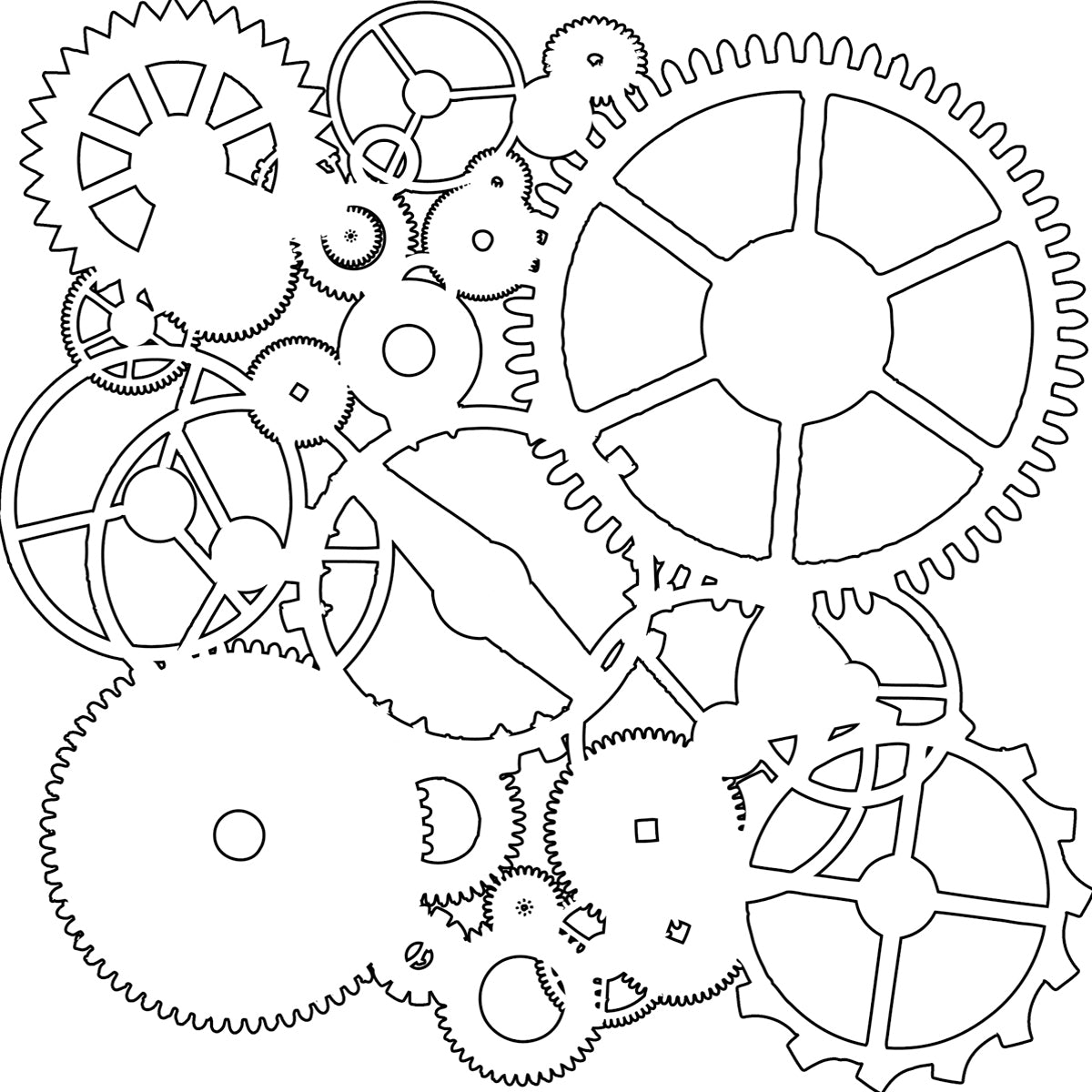 Crafter's Workshop Template 6"X6" Gears