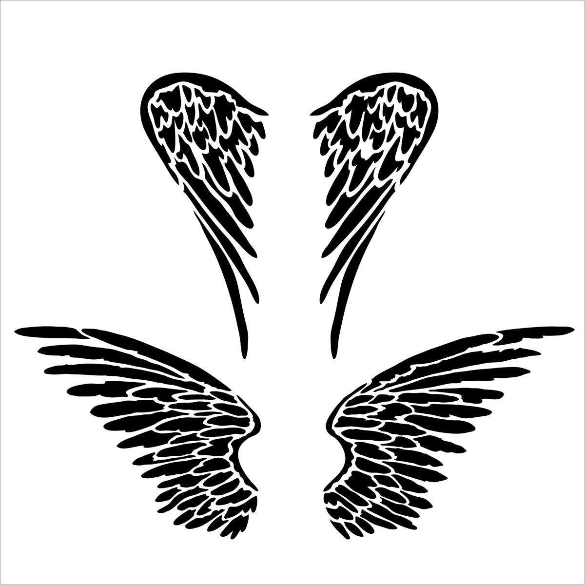Crafter's Workshop Template 12"X12" Angel Wings