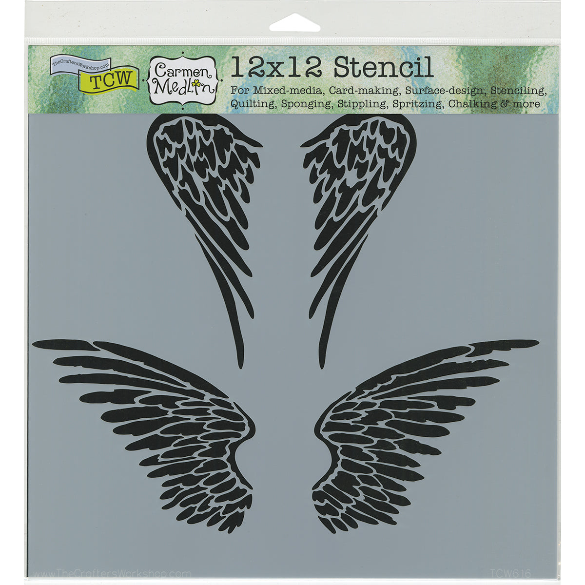 Crafter's Workshop Template 12"X12" Angel Wings