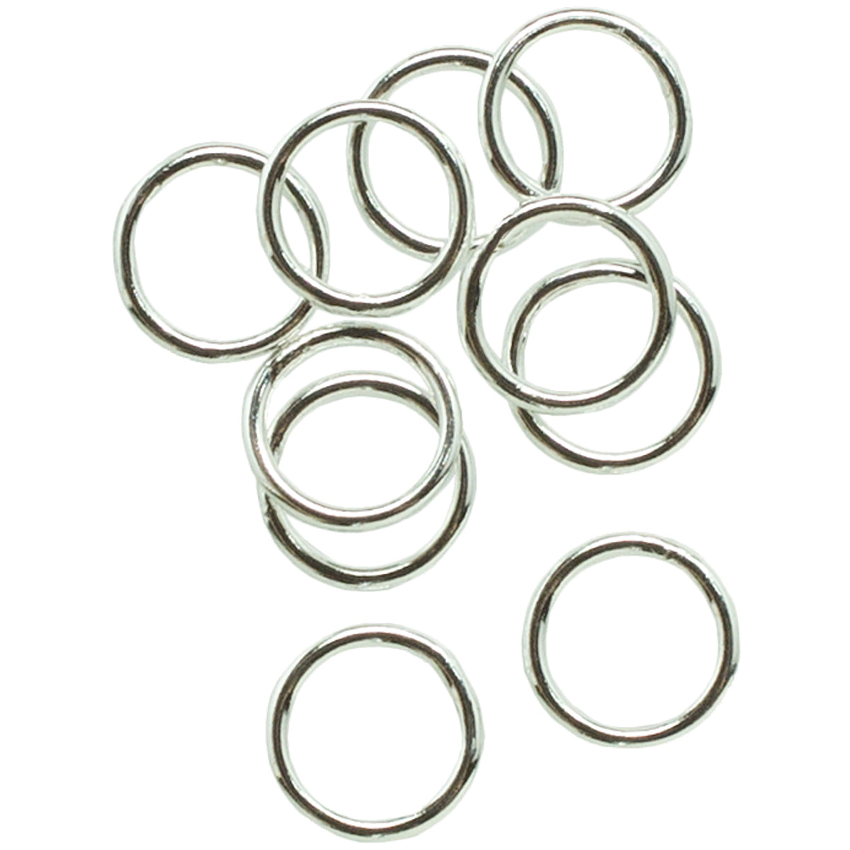 Plated Silver Elegance Metal Findings Closed Jump Rings 6mm 28/Pkg
