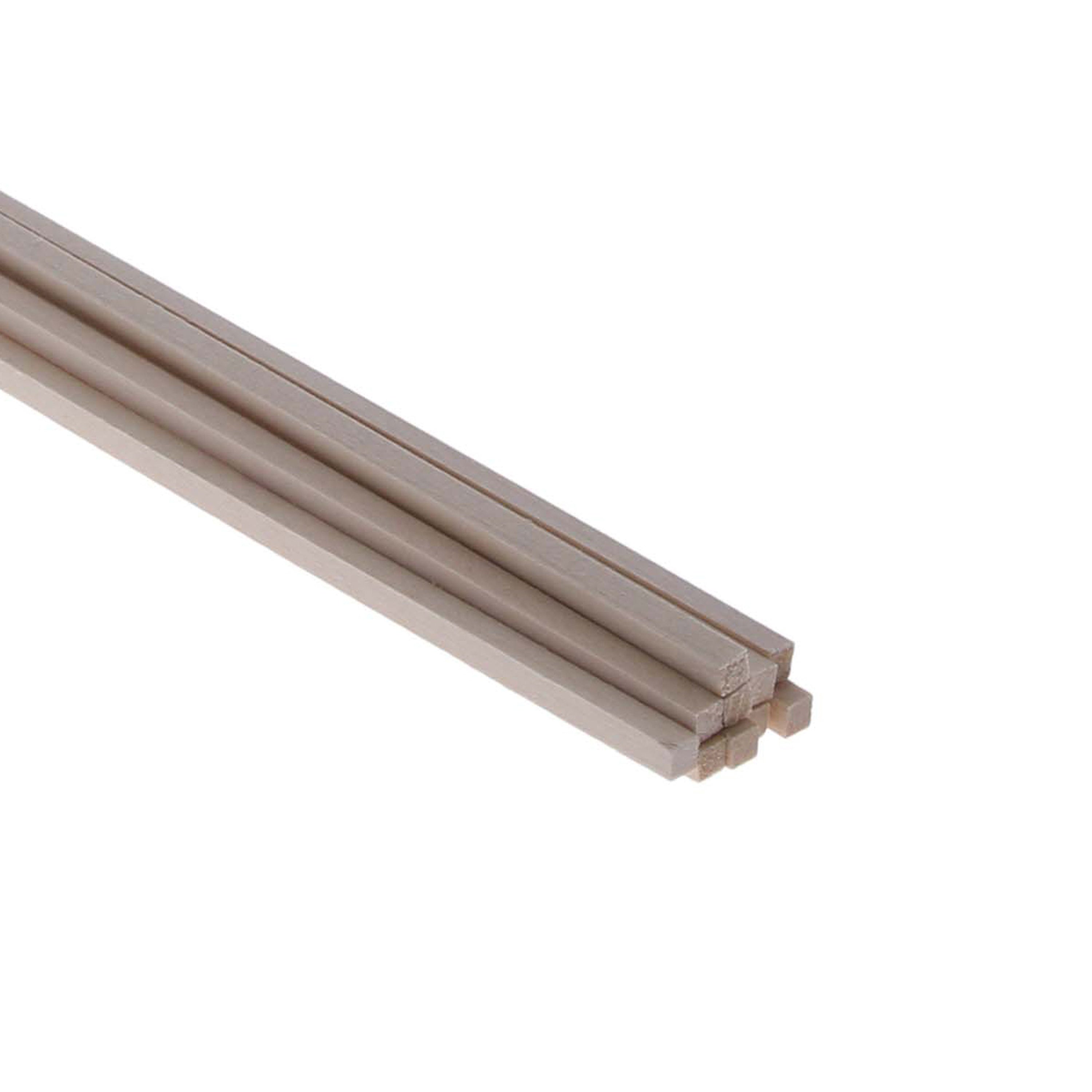 3/16" x 3/16" x 24" Basswood Strips (10)